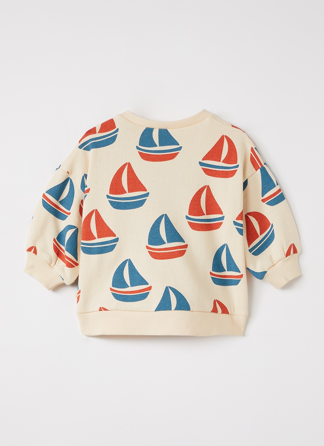 Konges Sløjd Loopy Lou sweater met print - voorkant 4 beige