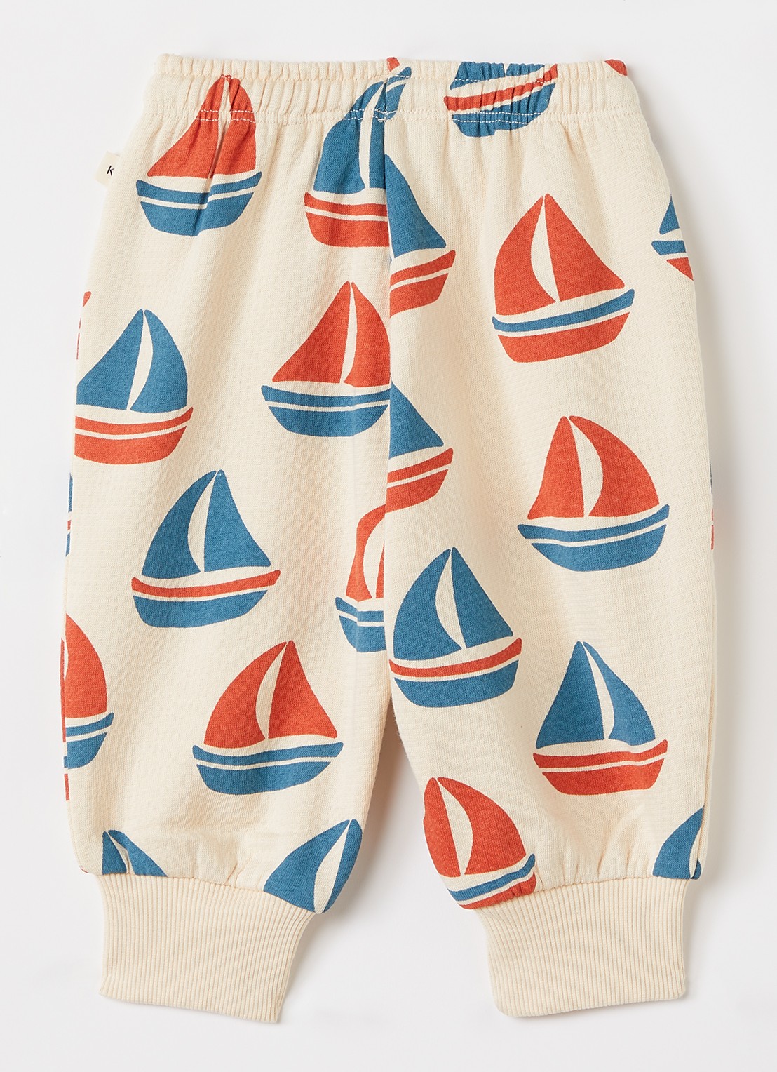 Konges Sløjd Loopy Lou tapered fit joggingbroek met print - voorkant 2 beige