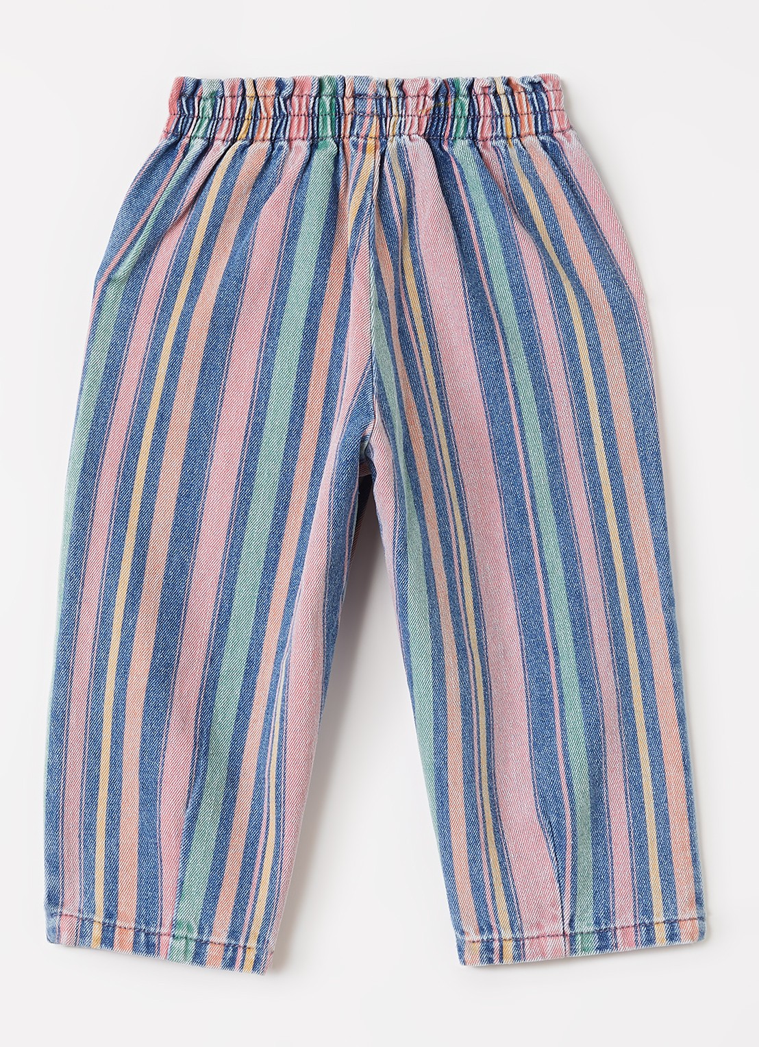 Konges Sløjd Loose fit jeans met streepprint - voorkant 3 roze