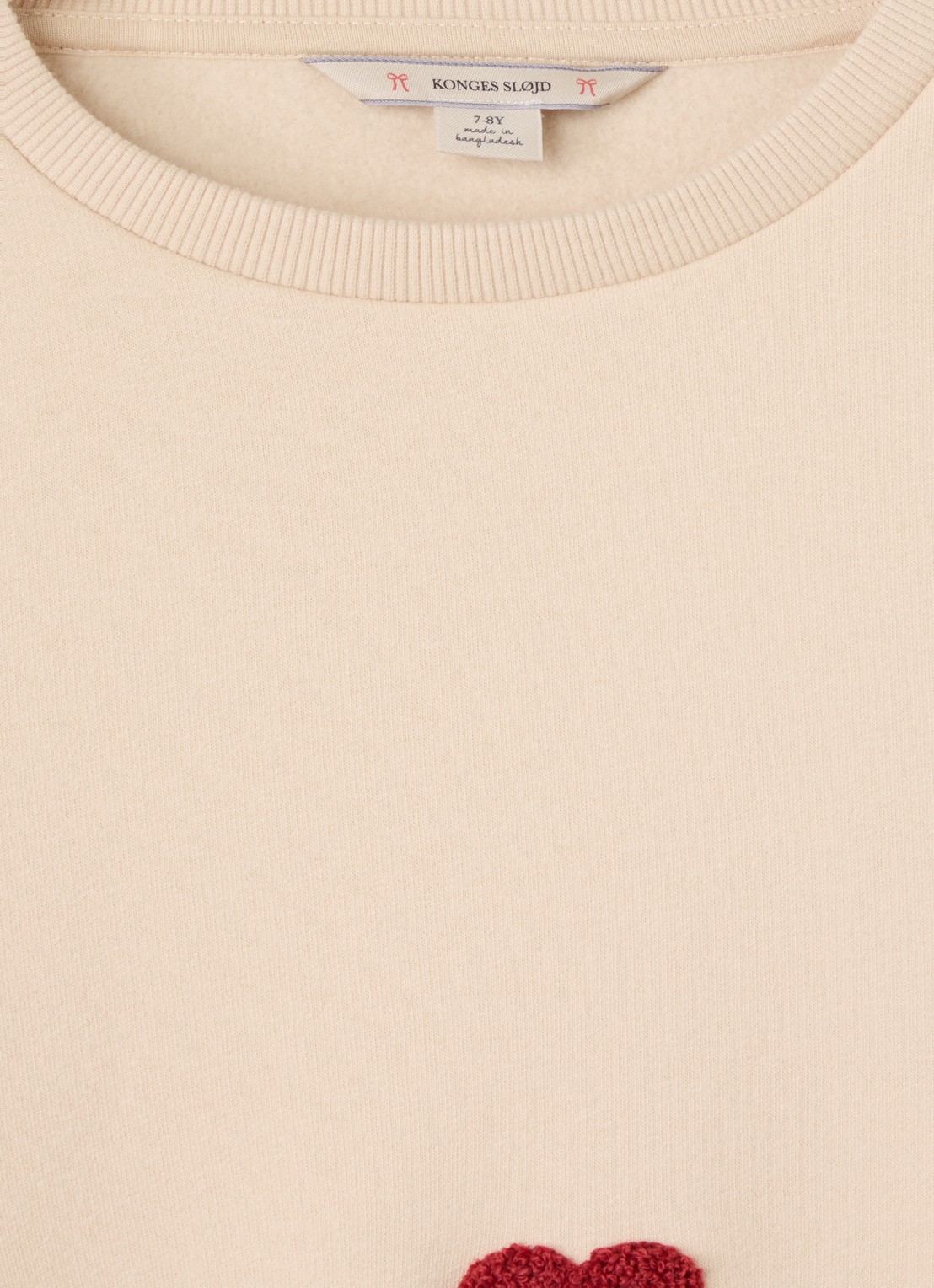Konges Sløjd Lou sweater met borduring - detail beige