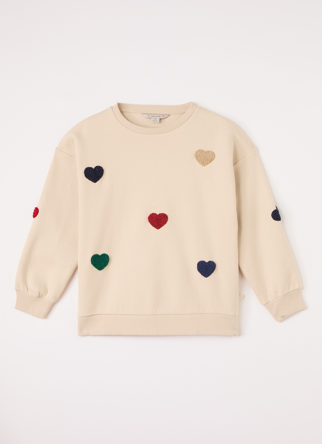 Konges Sløjd Lou sweater met borduring - voorkant 2 beige