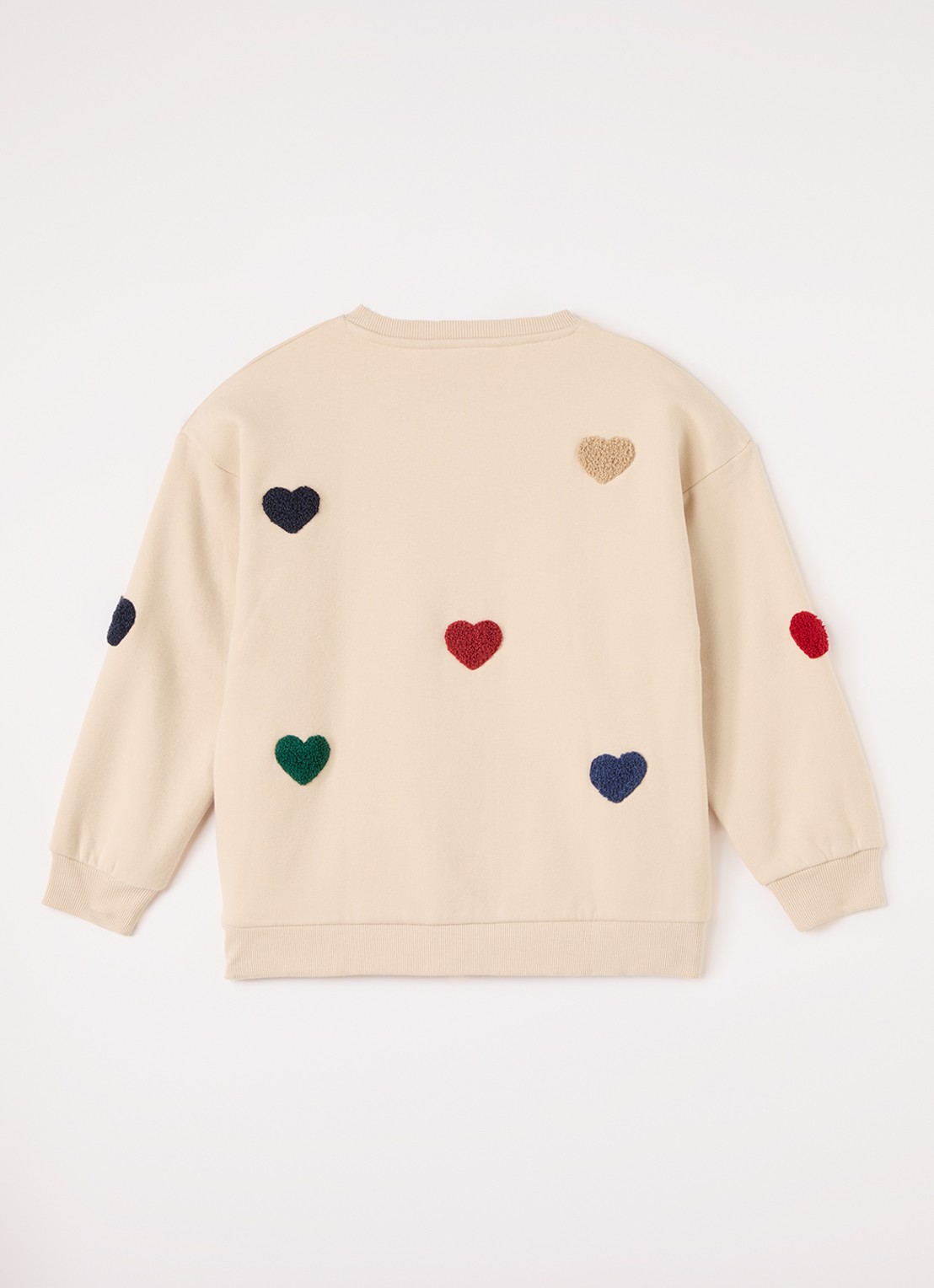 Konges Sløjd Lou sweater met borduring - voorkant 3 beige