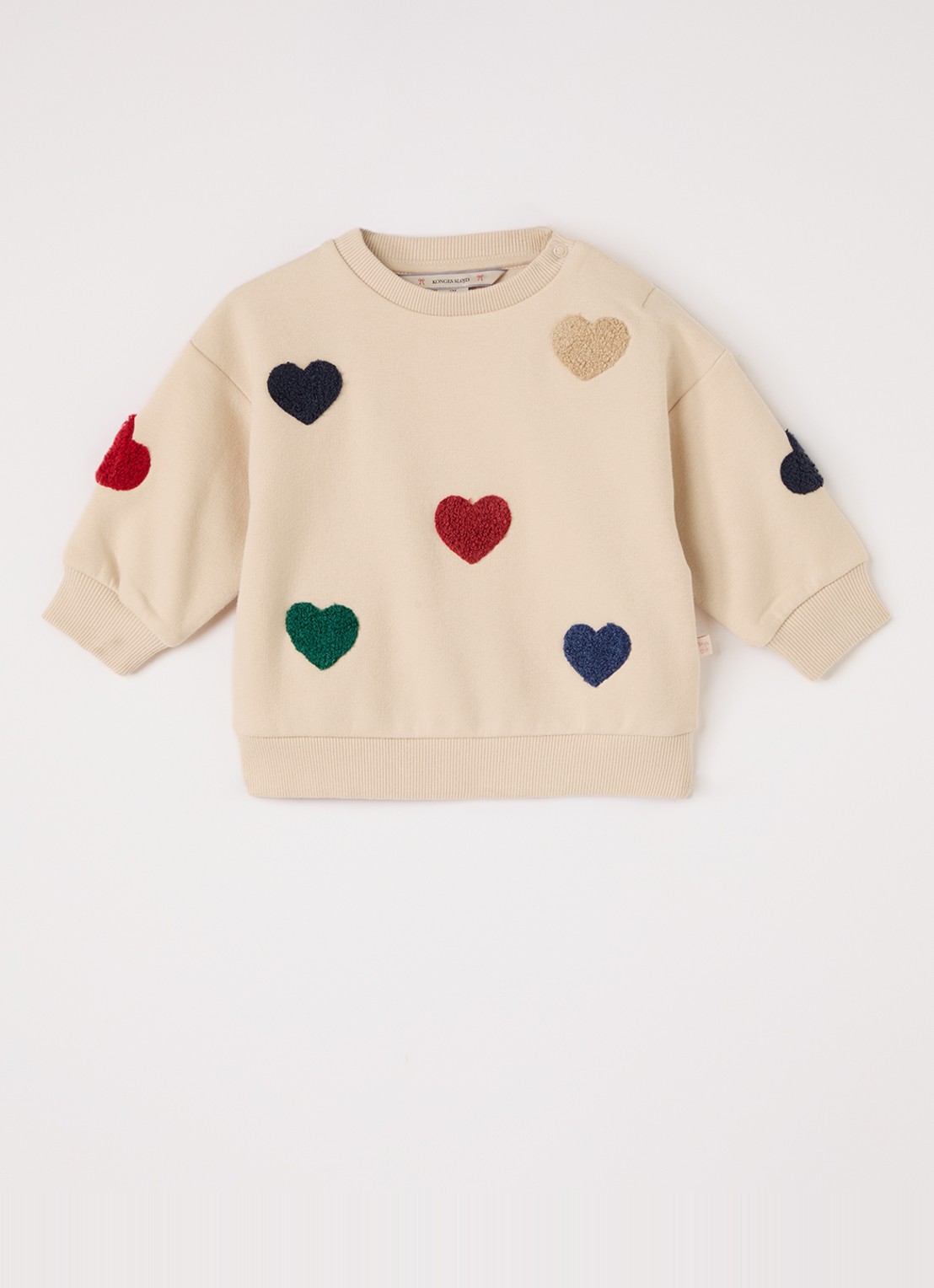 Konges Sløjd Lou sweater met borduring - voorkant beige