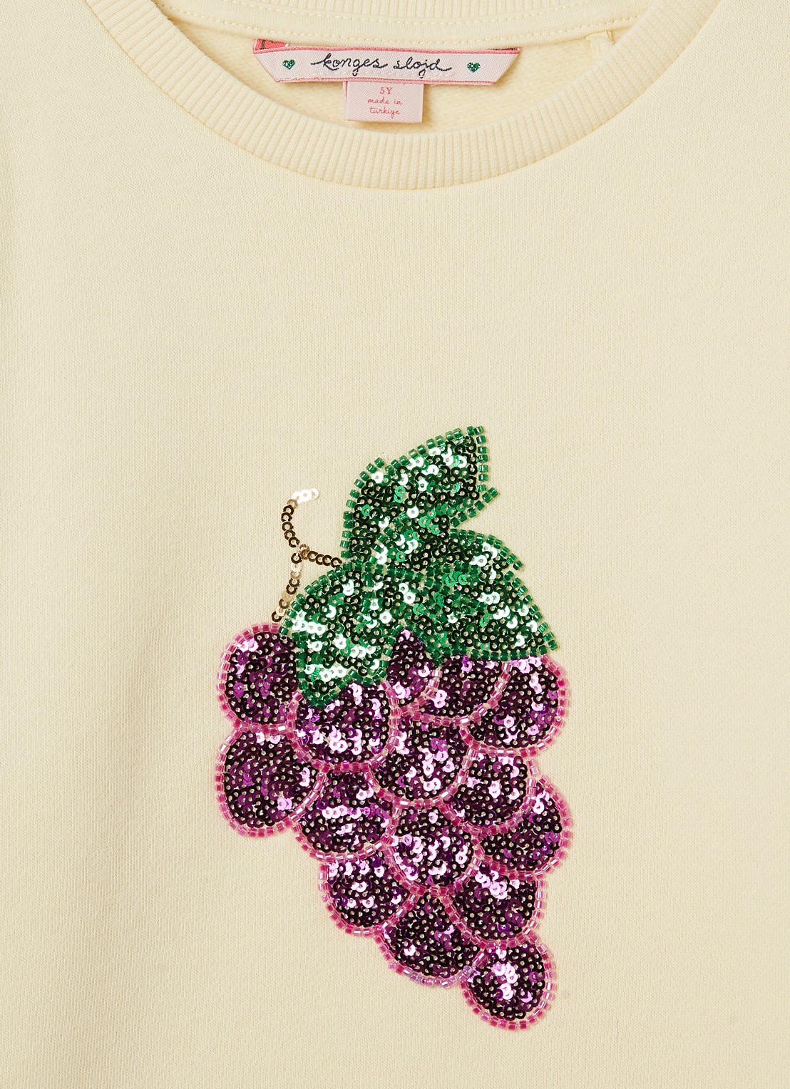 Konges Sløjd Lou sweater met pailletten - detail 4 creme
