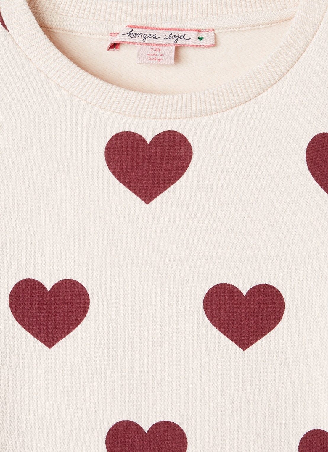 Konges Sløjd Lou sweater met print - detail creme