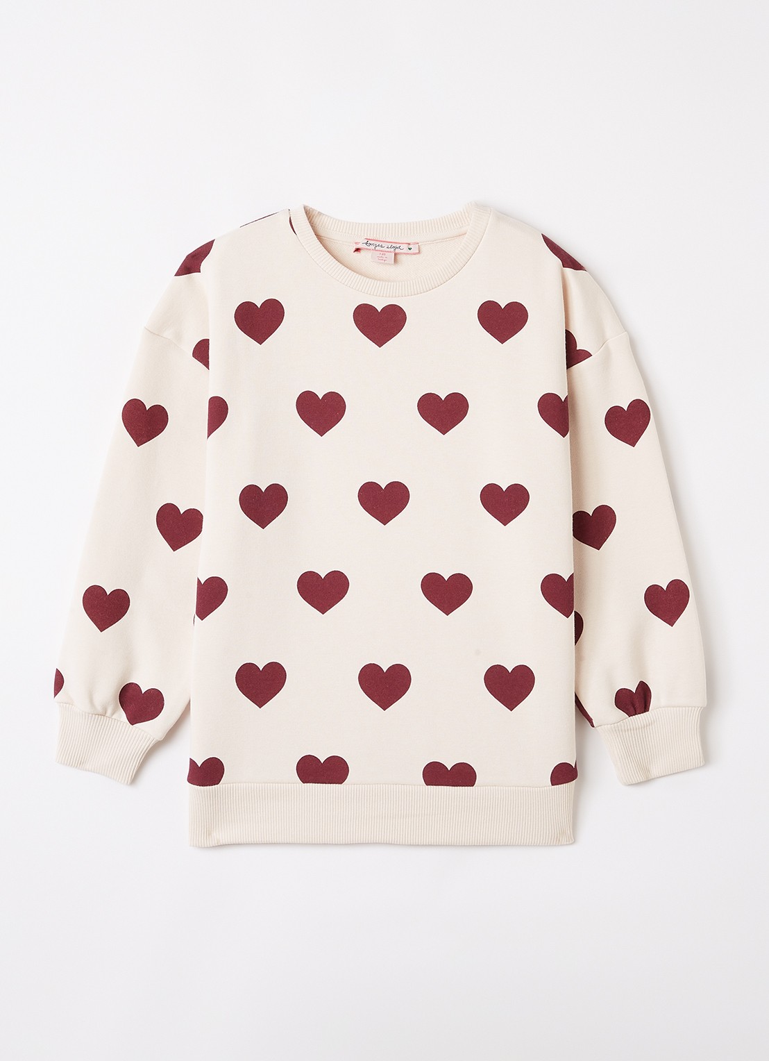 Konges Sløjd Lou sweater met print - voorkant 2 creme