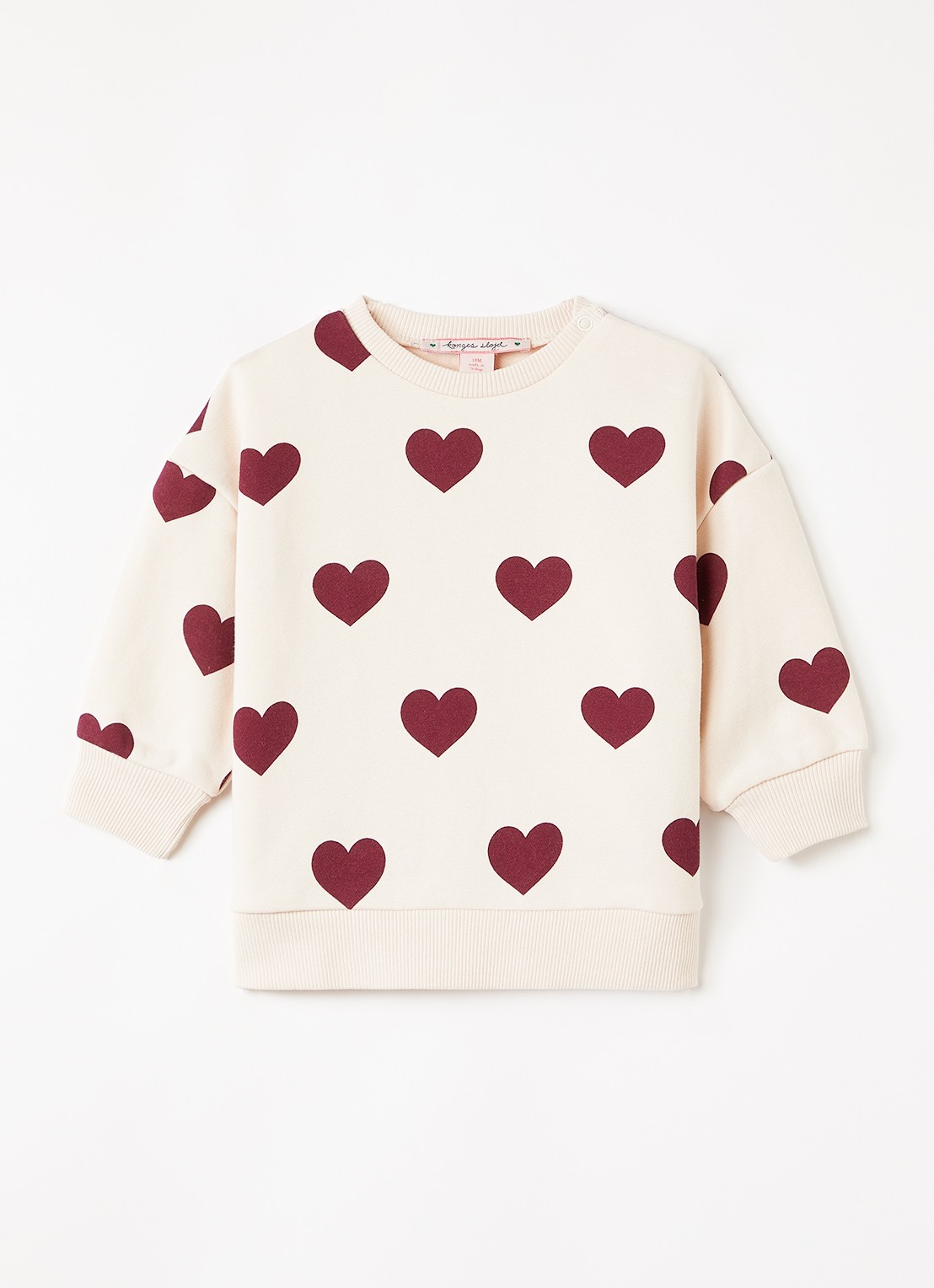 Konges Sløjd Lou sweater met print - voorkant 2 lichtroze