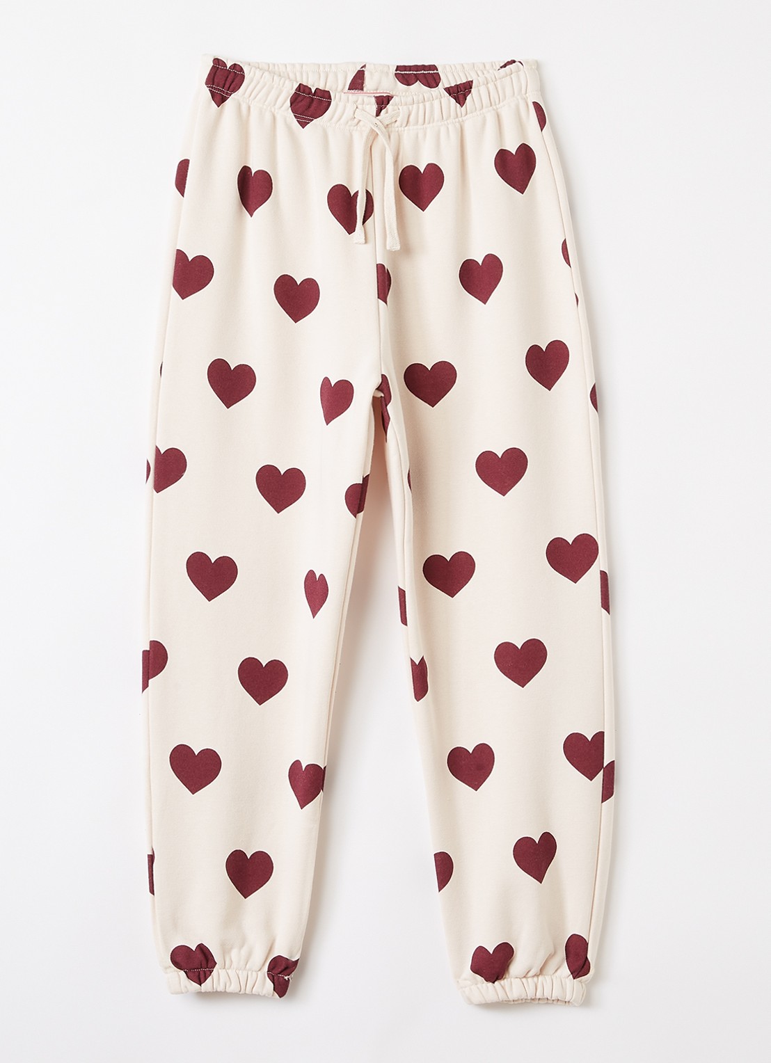 Konges Sløjd Lou tapered fit joggingbroek met print - voorkant 2 paars