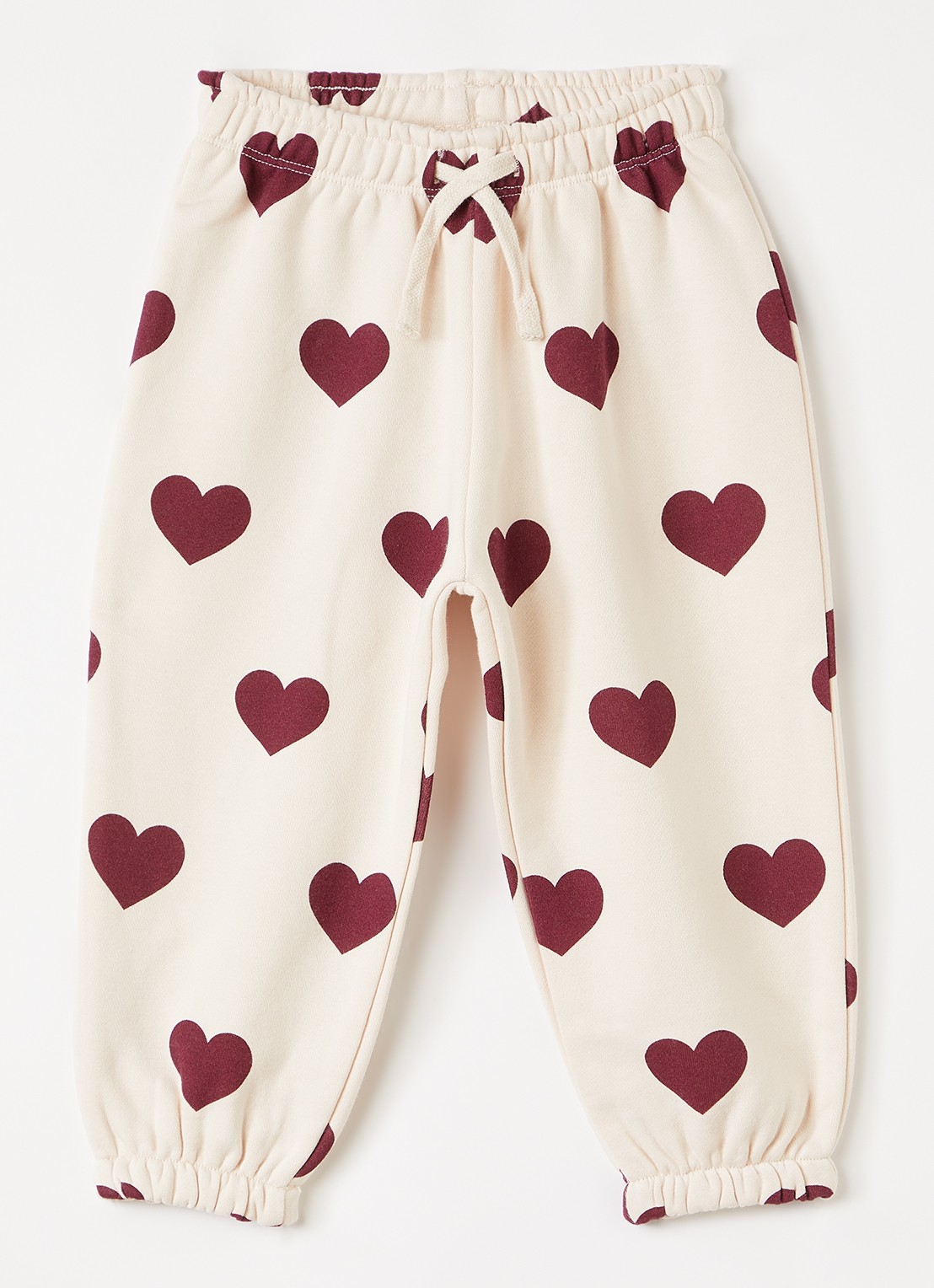 Konges Sløjd Lou tapered fit joggingbroek met print - voorkant 2 lichtroze