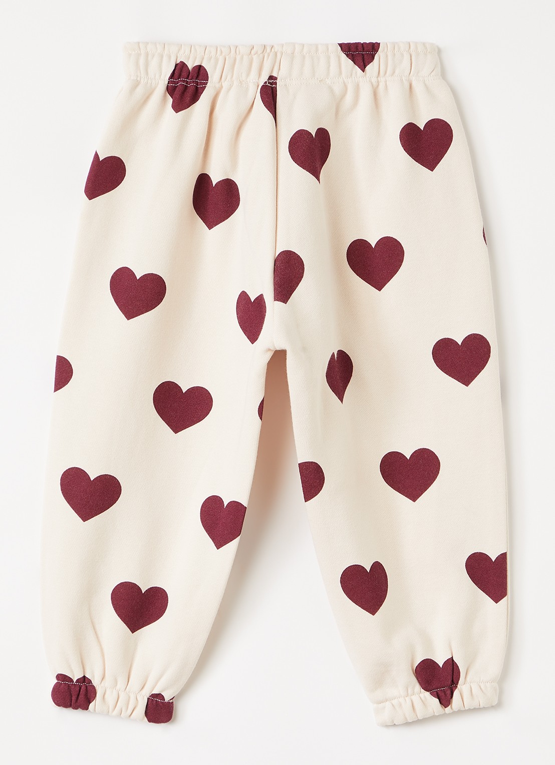 Konges Sløjd Lou tapered fit joggingbroek met print - voorkant 3 lichtroze