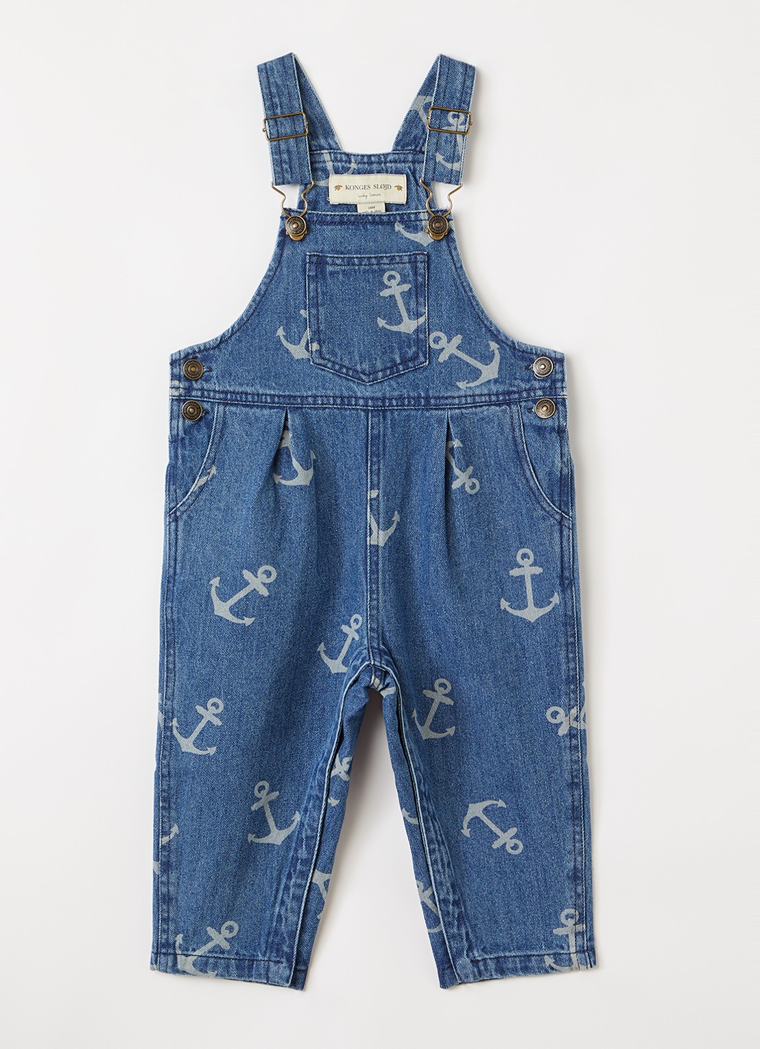 Konges Sløjd Magot straight fit tuinbroek met print - voorkant 2 indigo