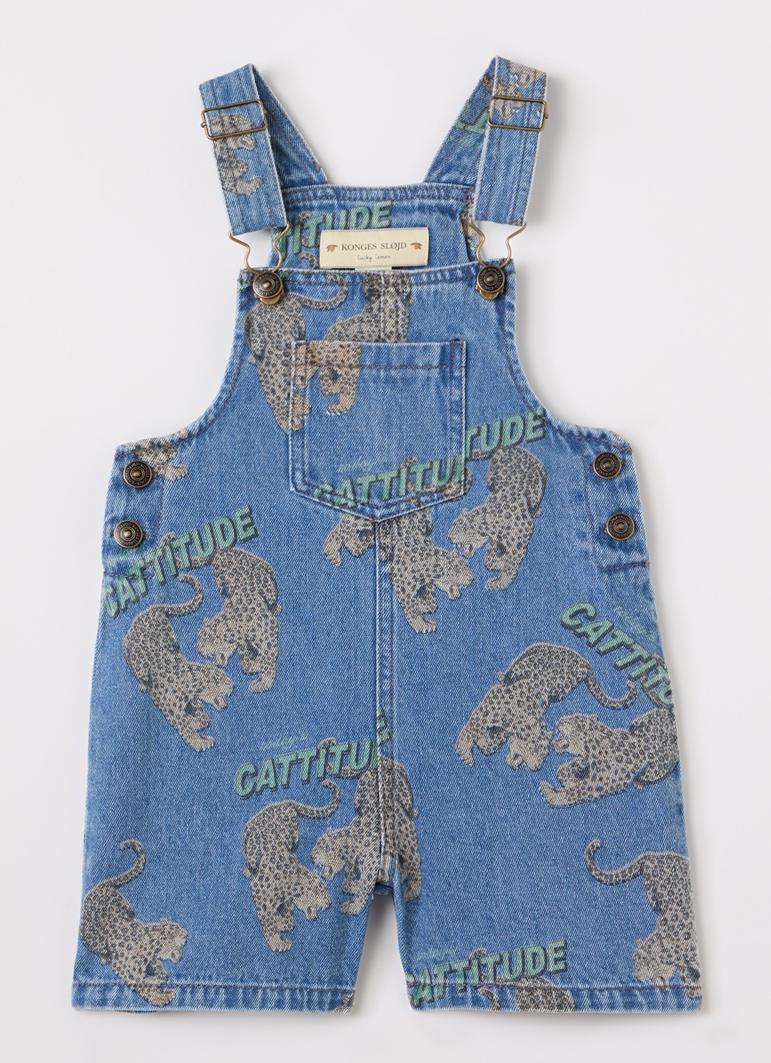 Konges Sløjd Magot straight fit tuinbroek van denim - voorkant 2 indigo