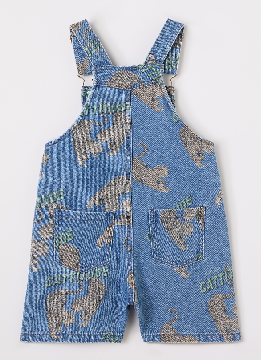 Konges Sløjd Magot straight fit tuinbroek van denim - voorkant 3 indigo