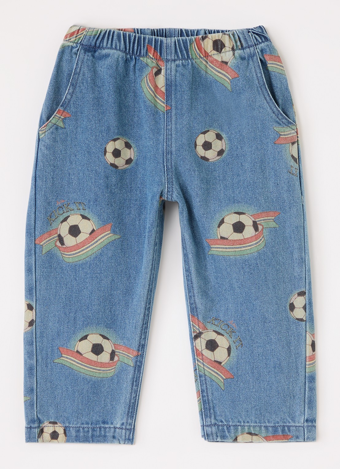 Konges Sløjd Magot straight leg jeans met print - voorkant indigo