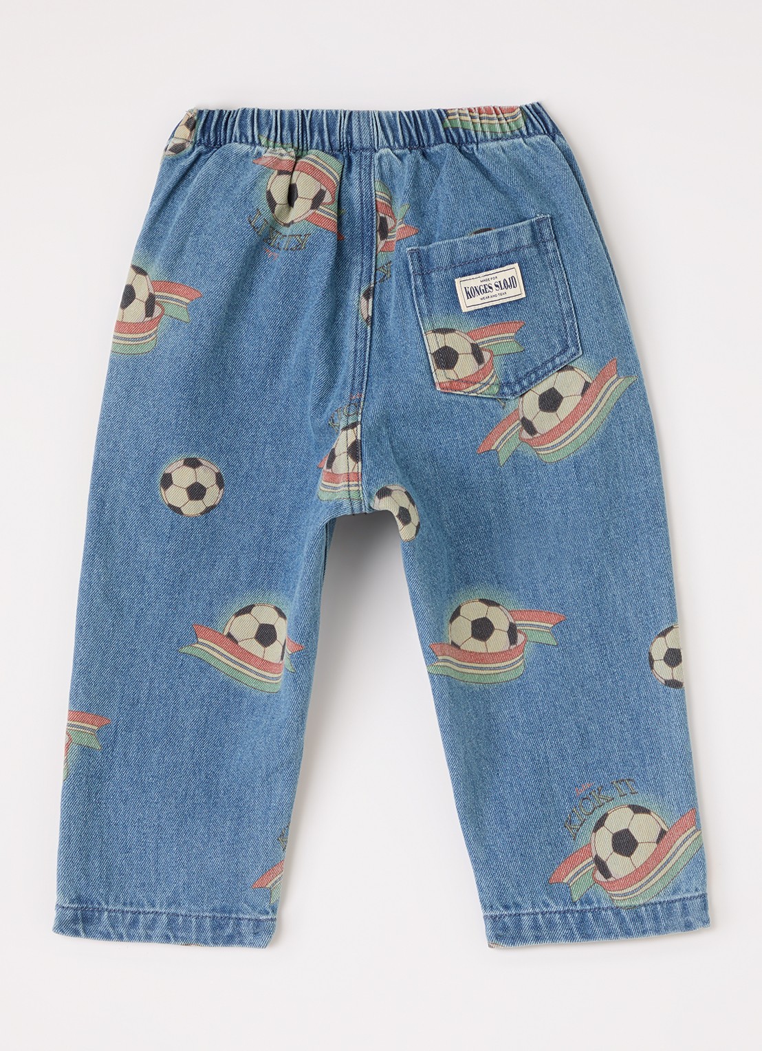 Konges Sløjd Magot straight leg jeans met print - voorkant 2 indigo