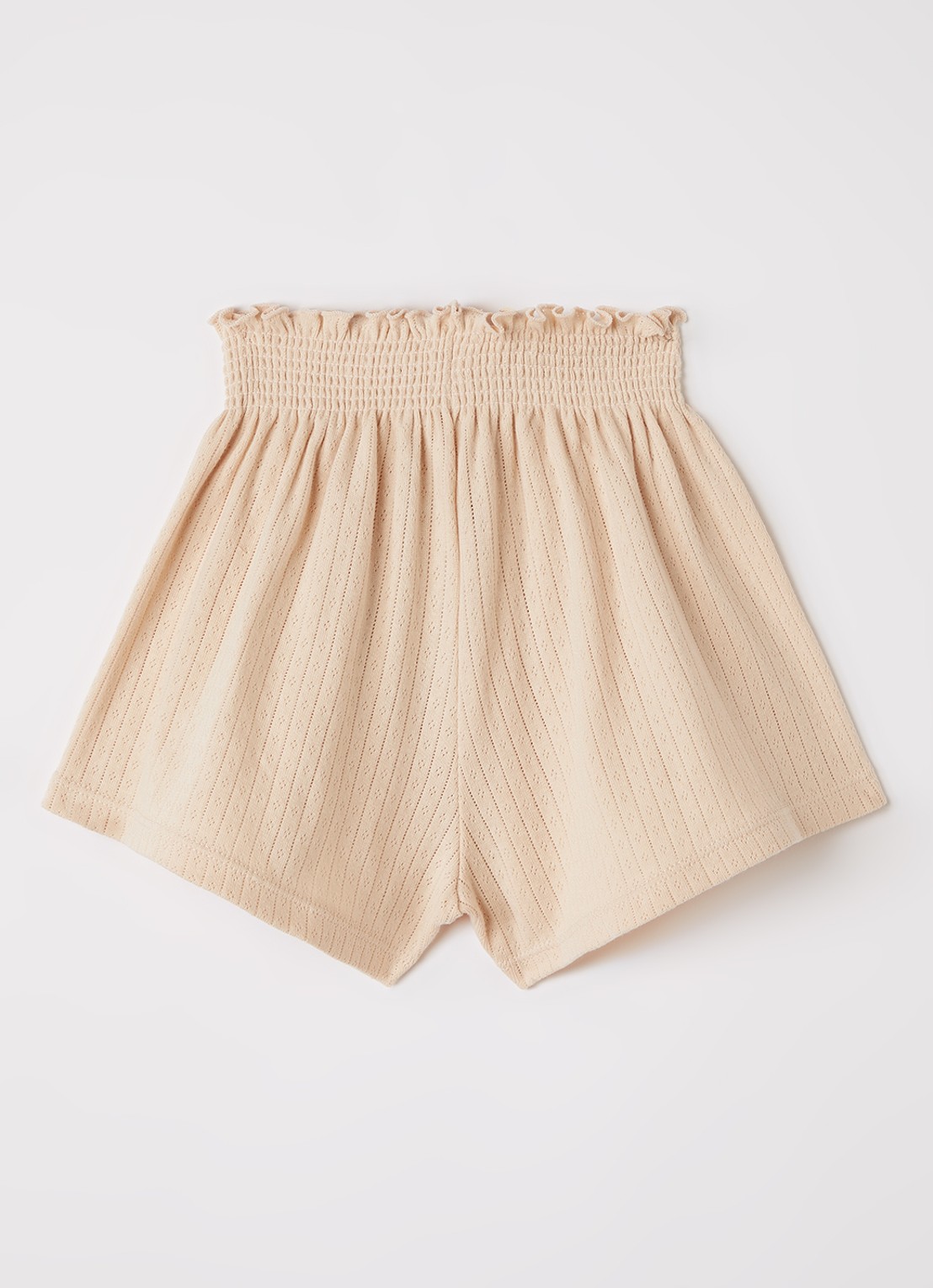 Konges Sløjd Minnie loose fit korte broek - voorkant 2 beige