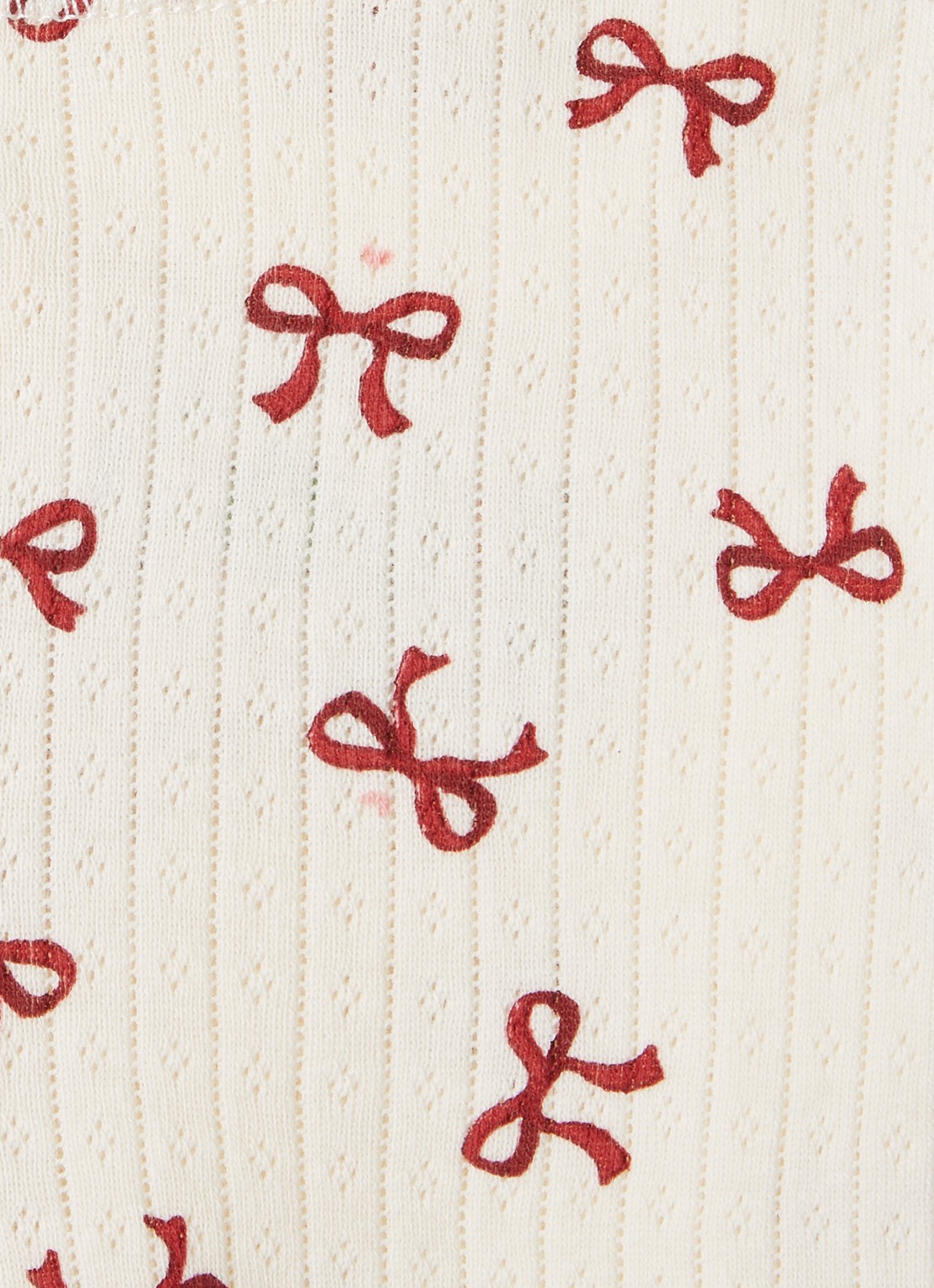 Konges Sløjd Minnie ribgebreide legging met print - detail 3 creme