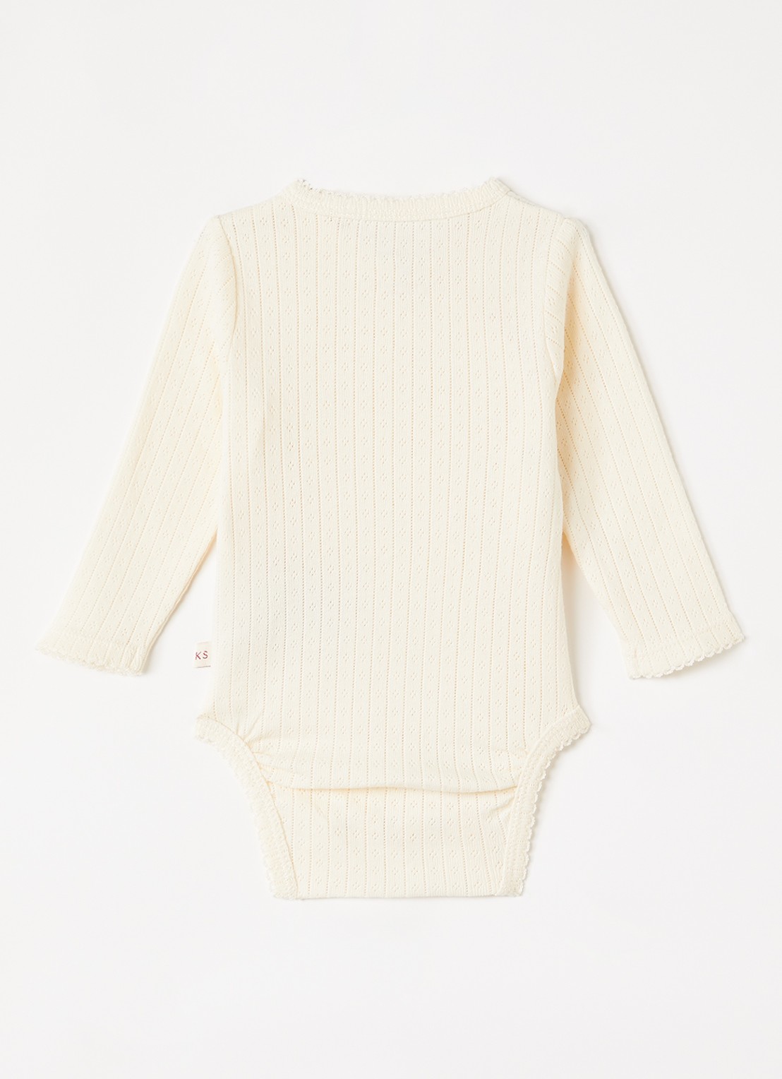 Konges Sløjd Minnie romper met ribstructuur - voorkant 2 creme