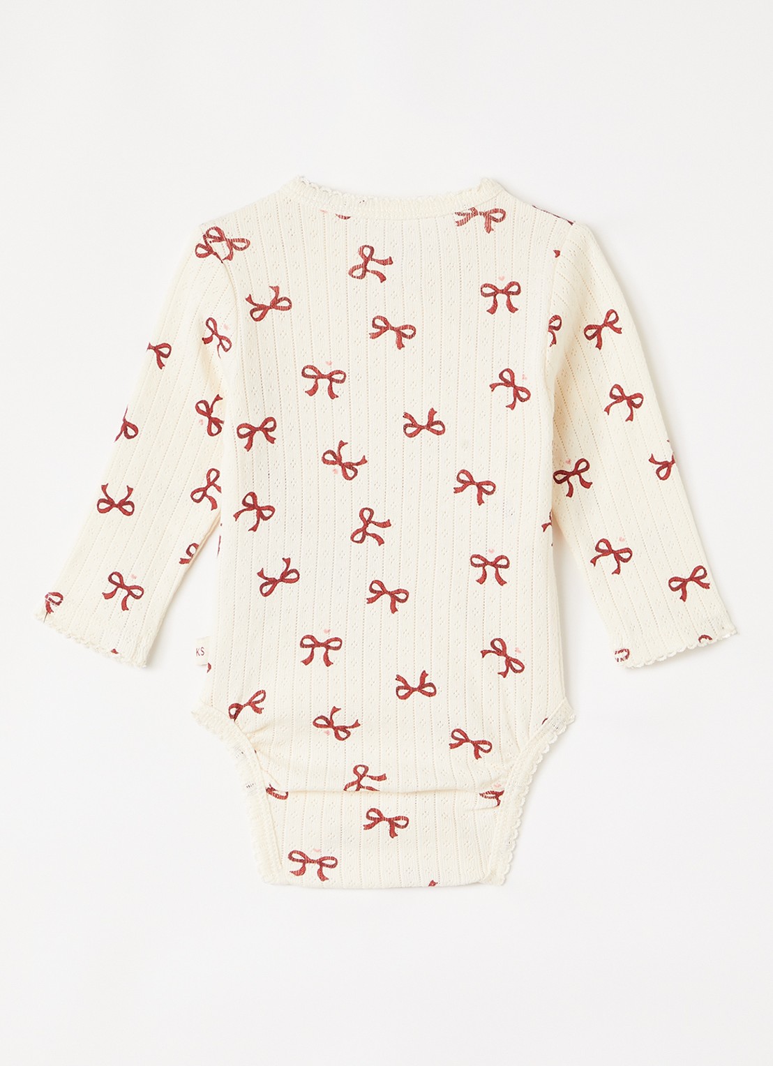 Konges Sløjd Minnie romper met ribstructuur - voorkant 2 rood
