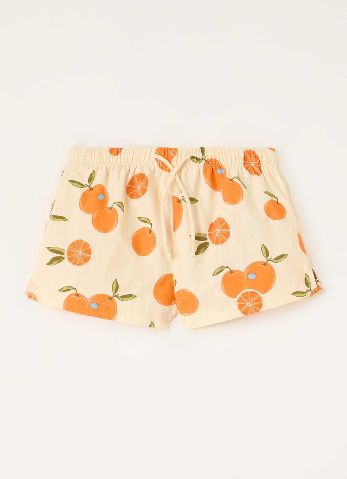 Konges Sløjd Pomio zwemshorts met print - voorkant beige