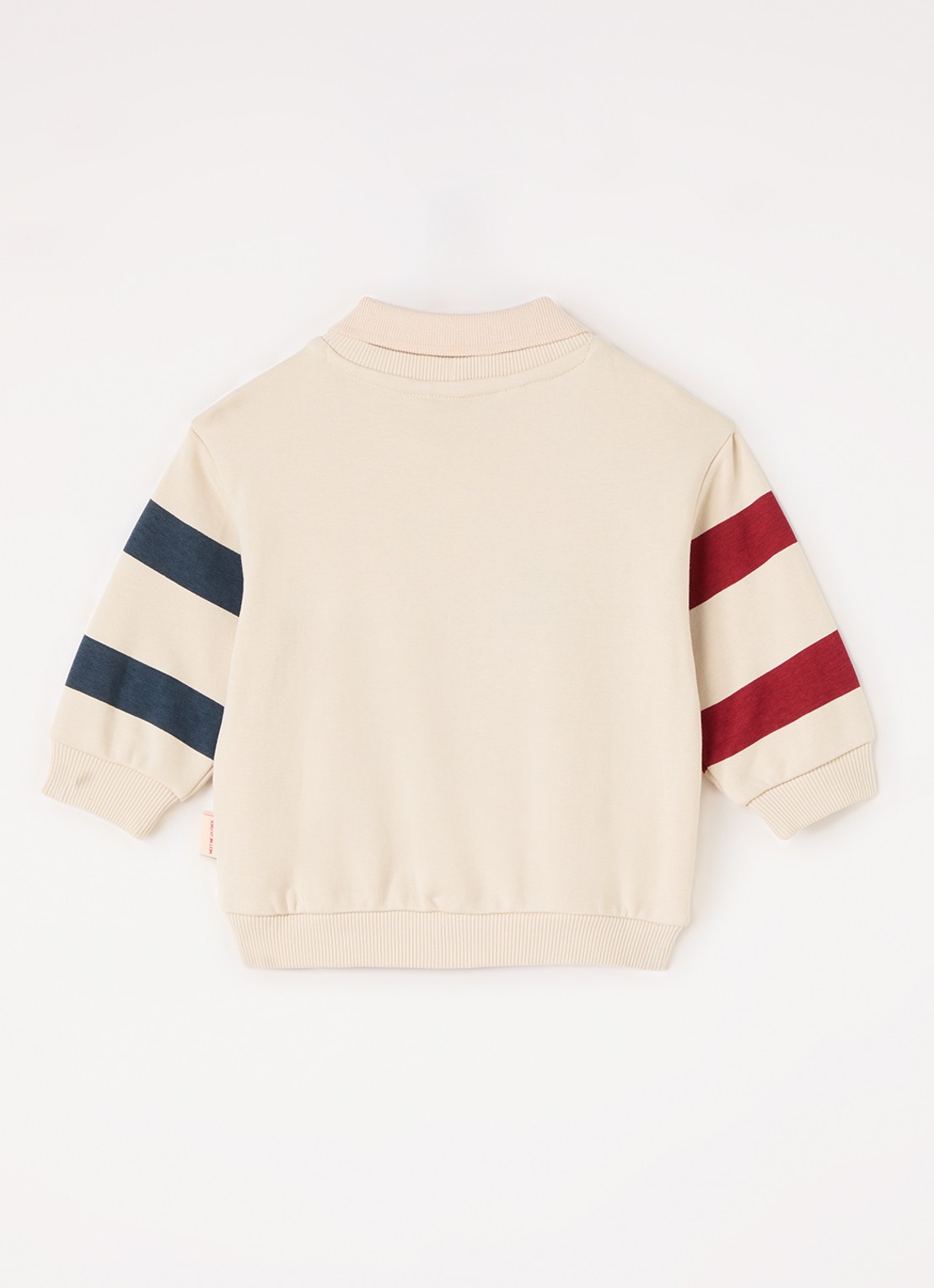 Konges Sløjd Spotty sweater met logoborduring - voorkant 2 beige
