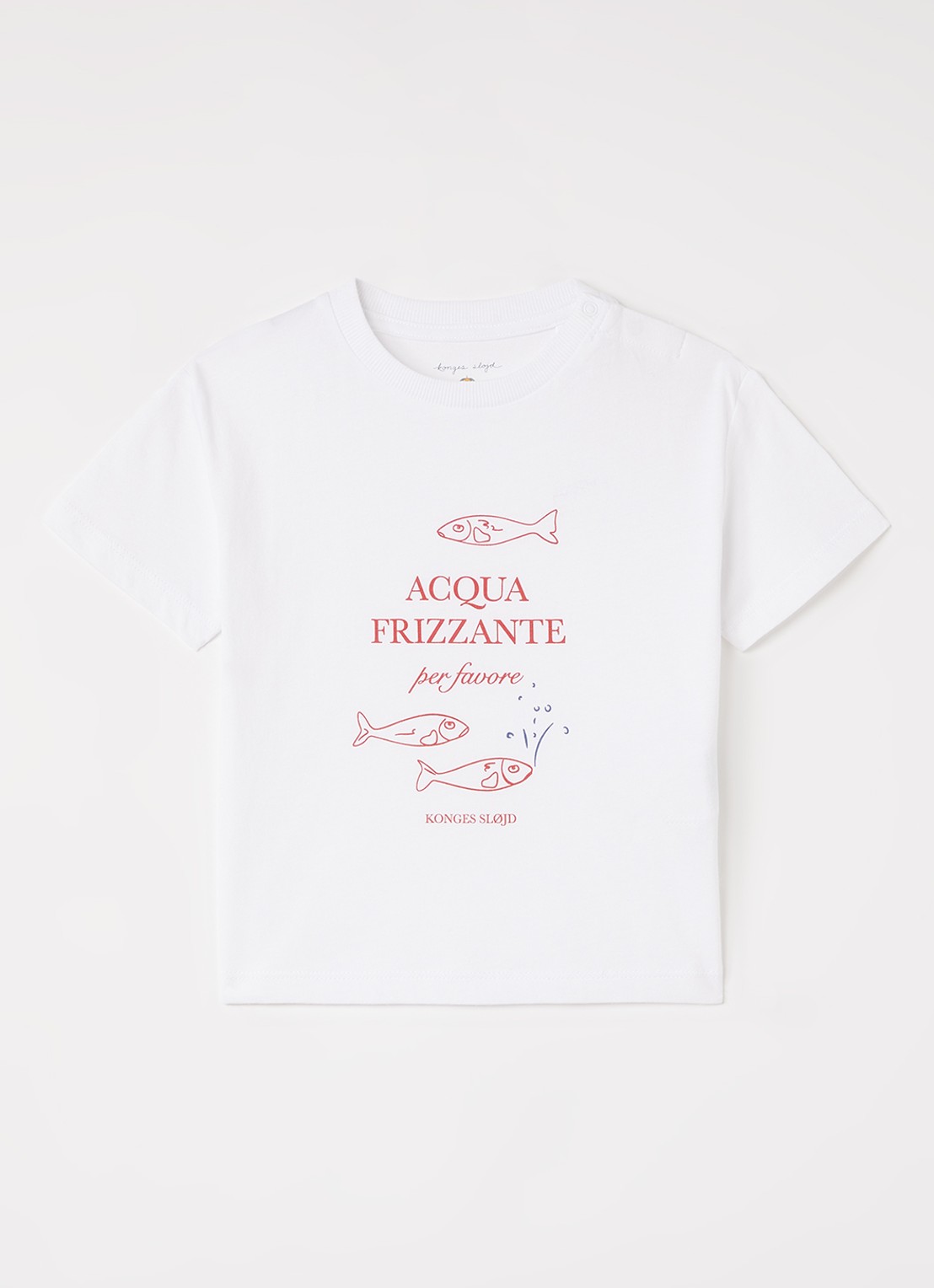 Konges Sløjd T-shirt met print - voorkant wit