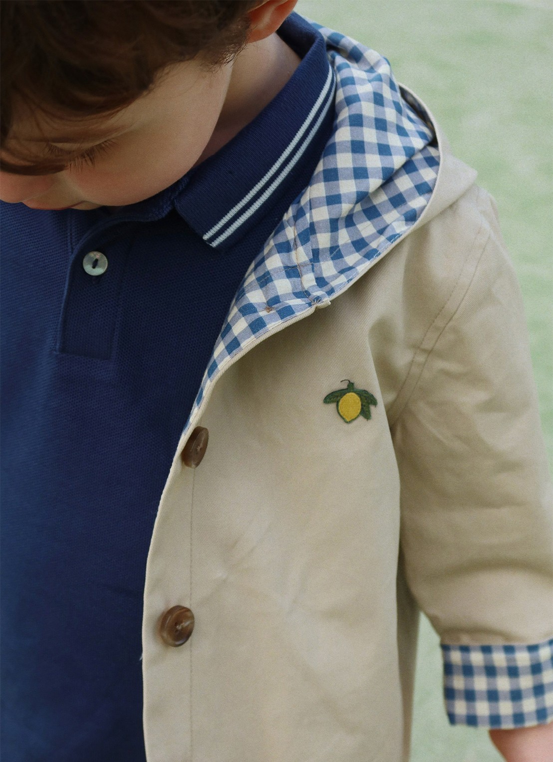 Konges Sløjd Trenchcoat met capuchon - detail 5 beige