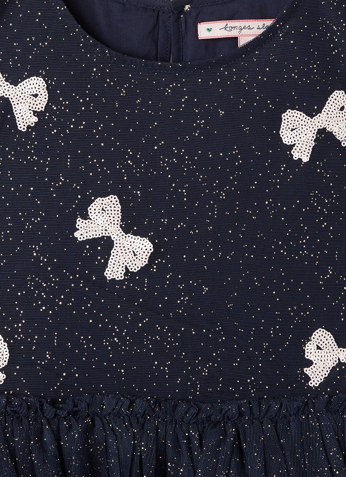 Konges Sløjd Yvonne jurk met lurex - detail 3 donkerblauw
