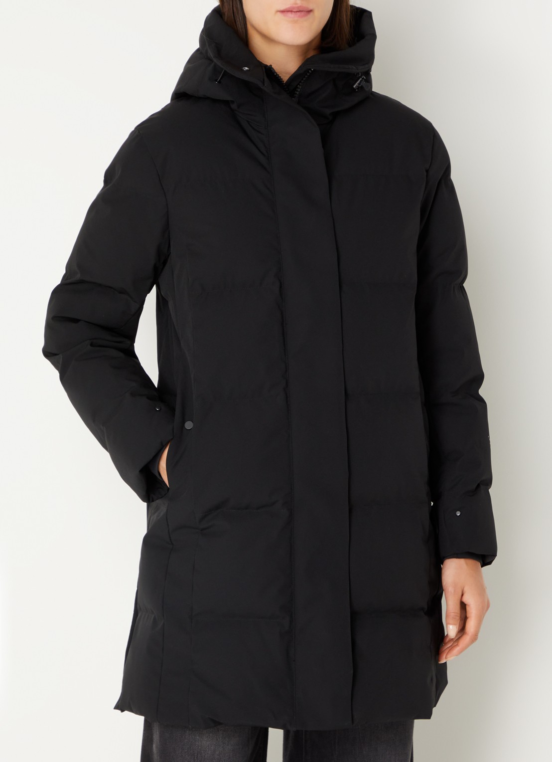 Krakatau Cassini gewatteerde parka met capuchon - detail zwart
