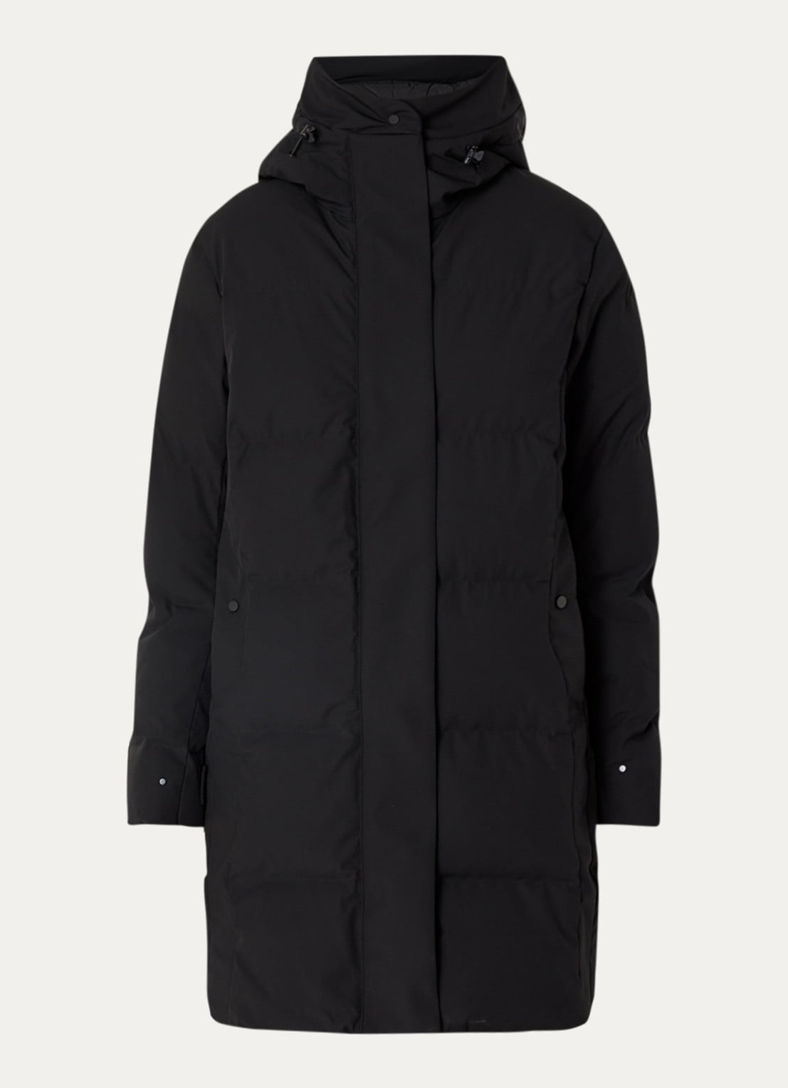 Krakatau Cassini gewatteerde parka met capuchon - voorkant 2 zwart