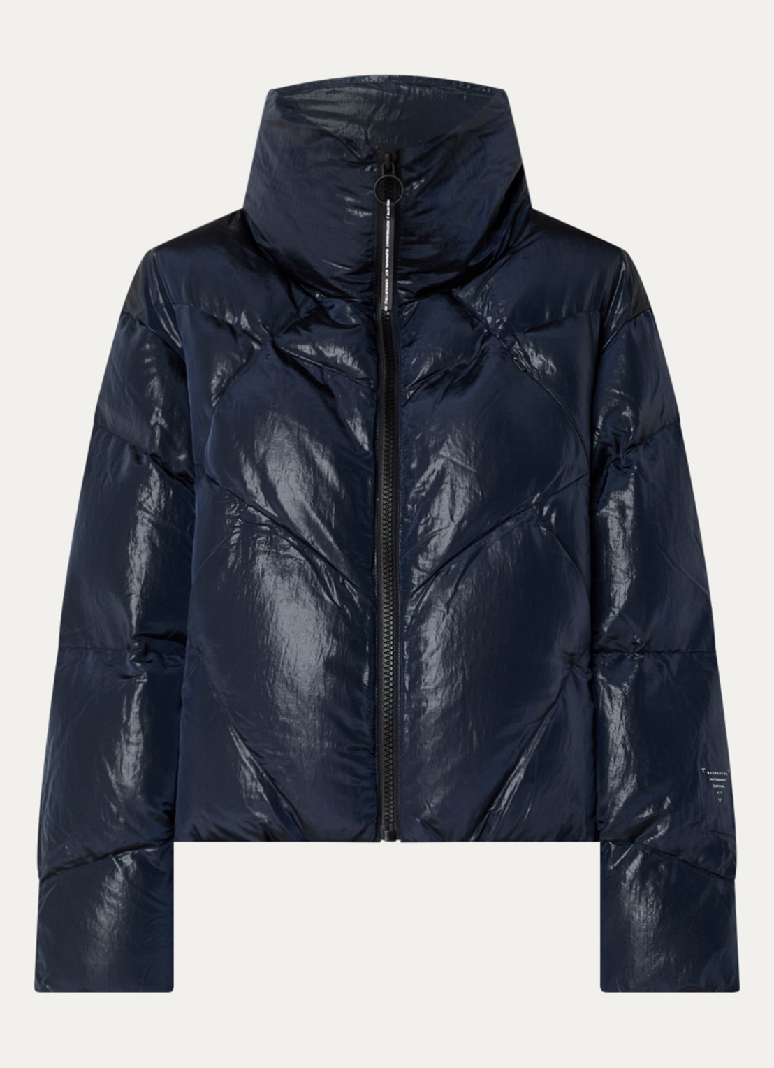 Krakatau Nebula puffer jack met glanzende finish - voorkant donkerblauw