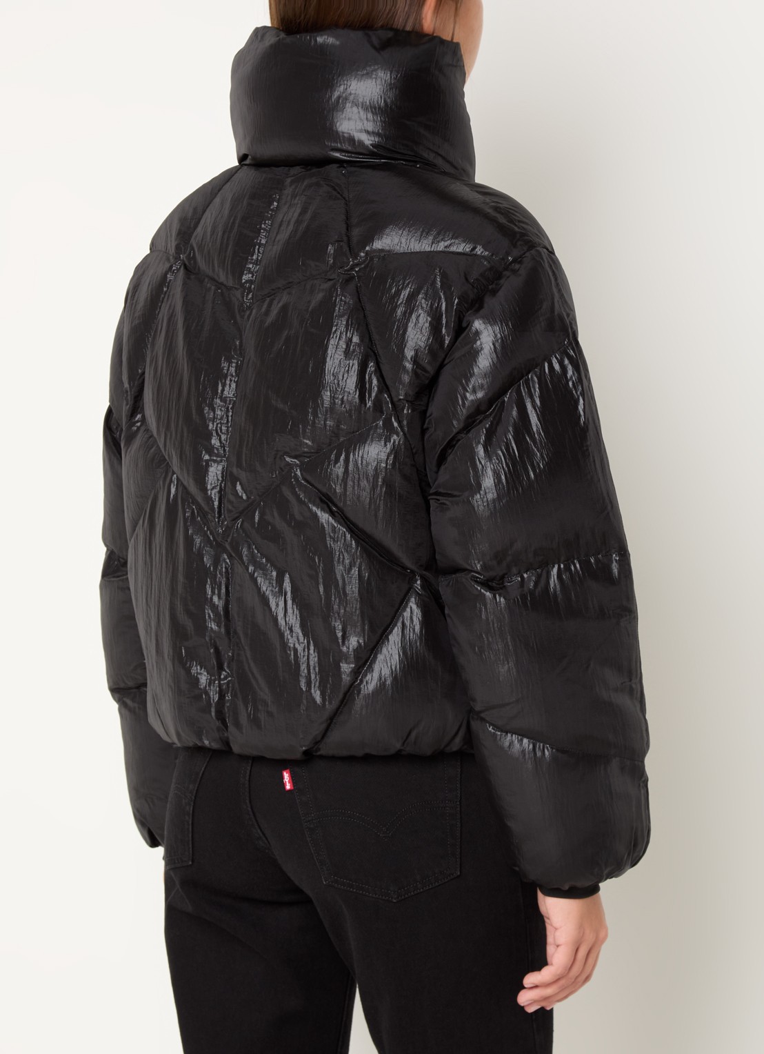 Krakatau Nebula puffer jack met ritszakken  - achterkant 4 zwart