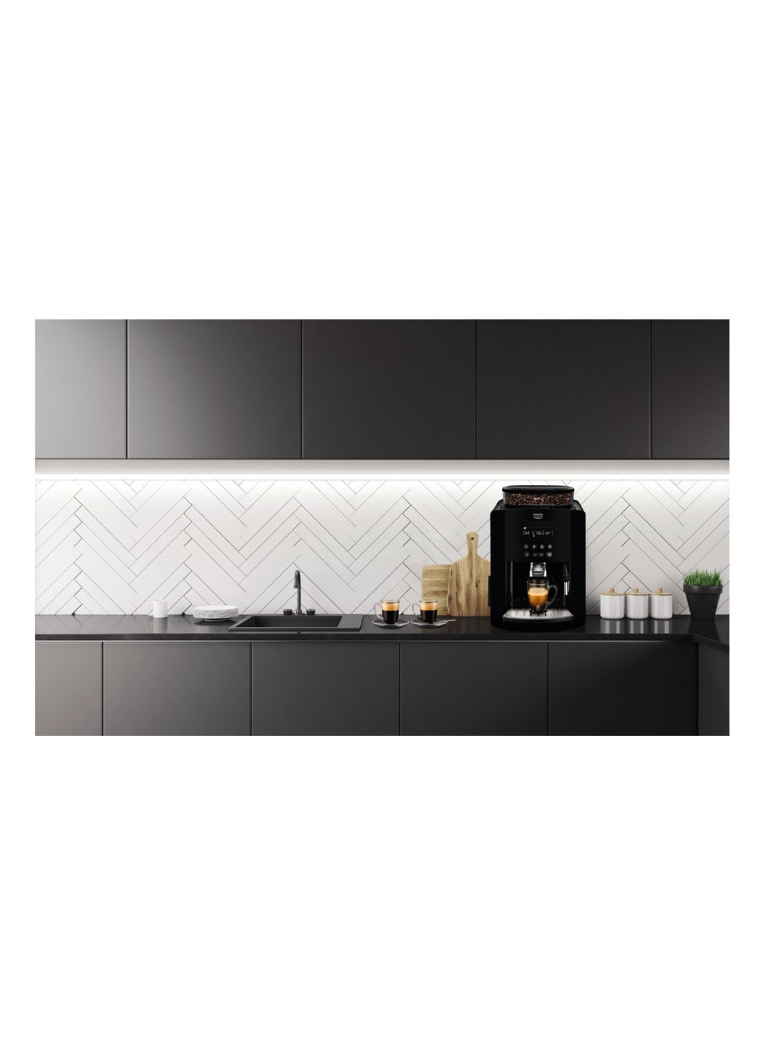 Krups Arabica espressomachine EA8100 - voorkant 7 zwart