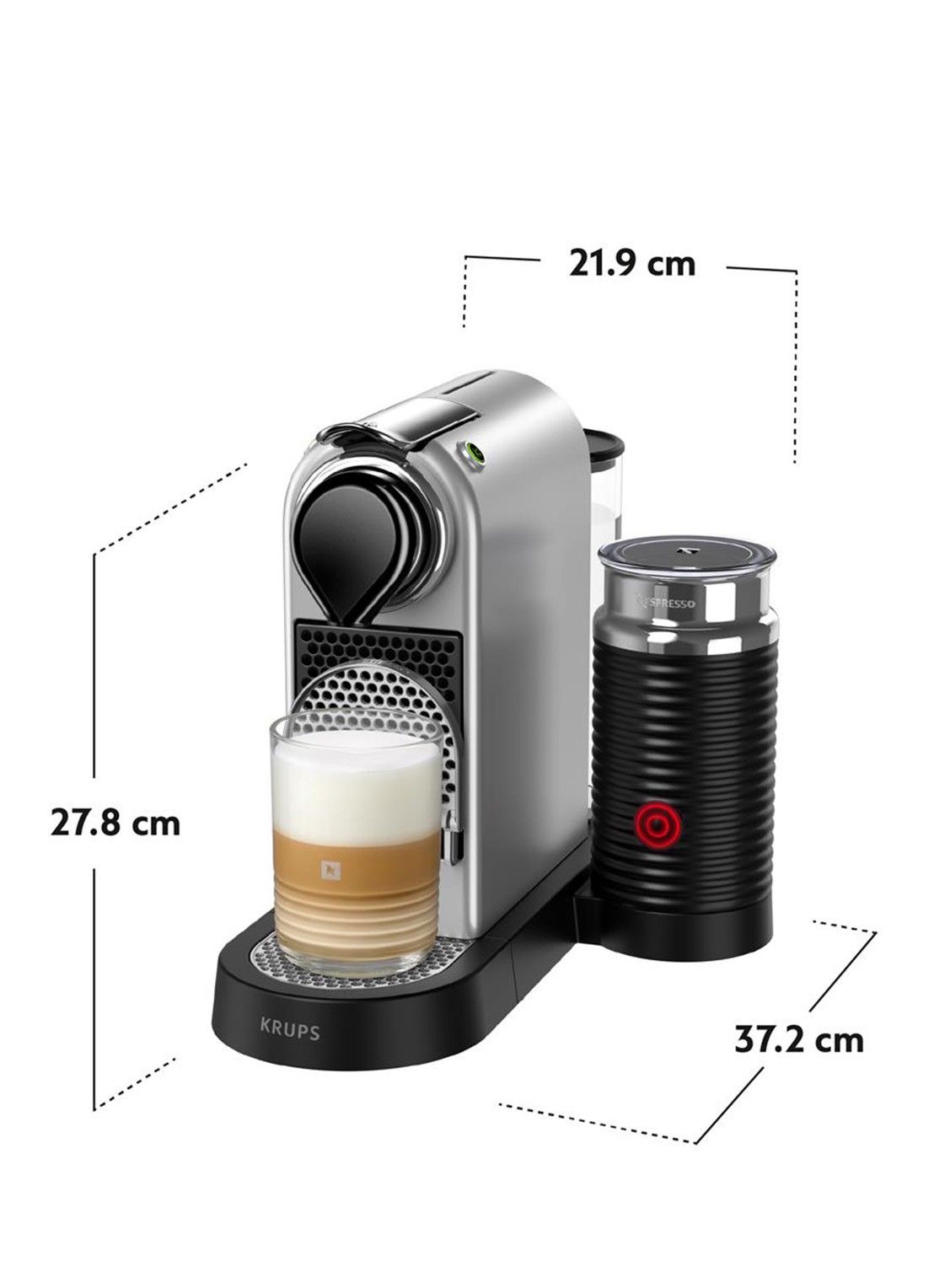 Krups Citiz & Milk Nespresso machine XN760B - achterkant 3 zilver