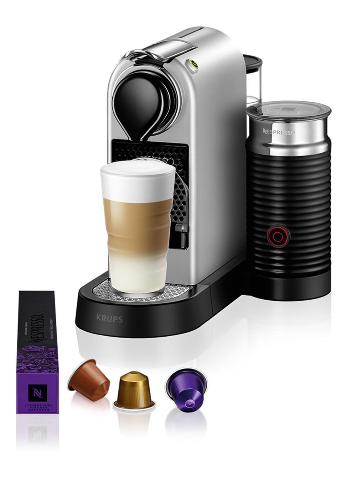 Krups Citiz & Milk Nespresso machine XN760B - voorkant zilver