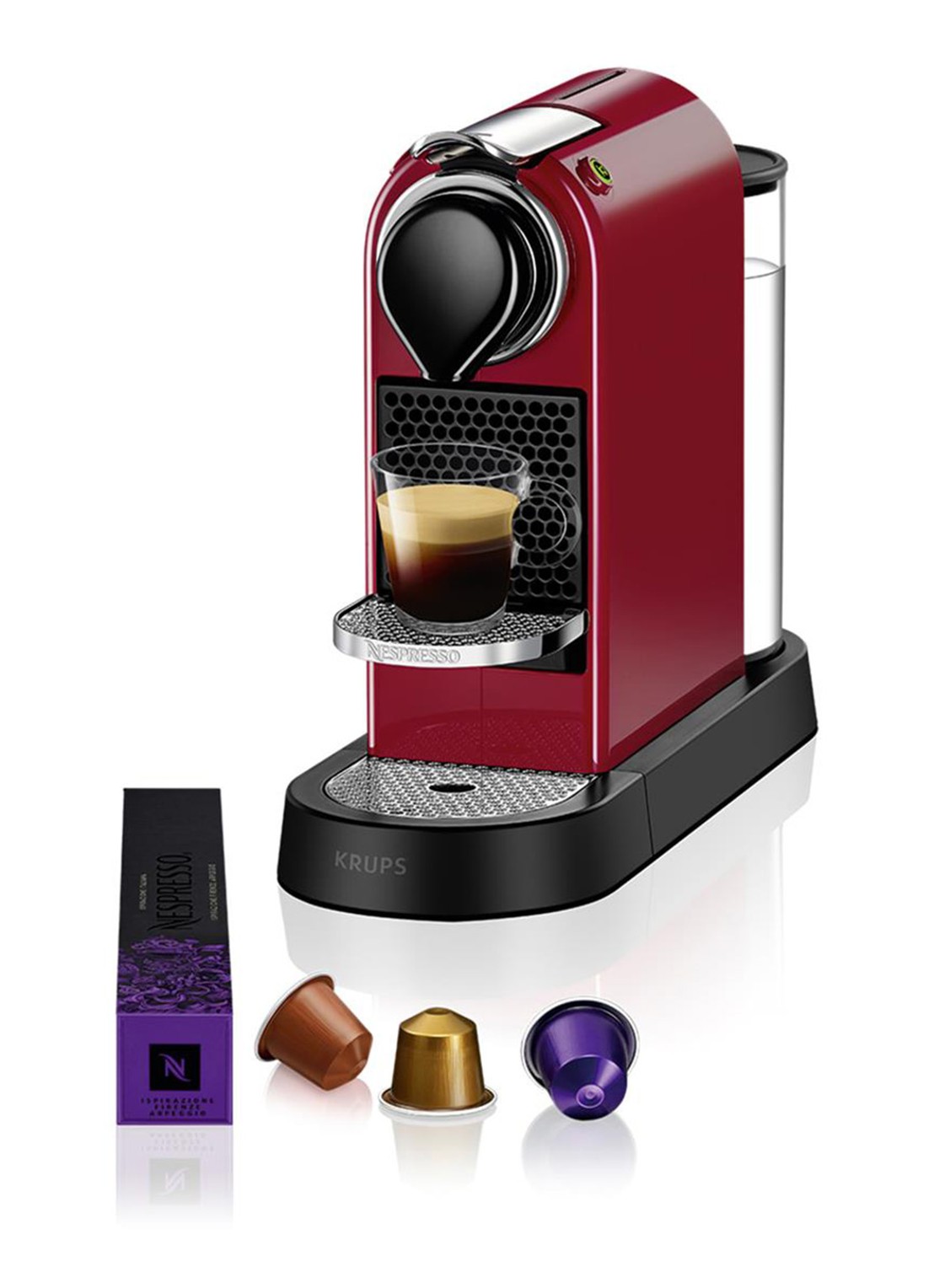 Krups CitiZ Nespresso machine XN7405 - voorkant steenrood