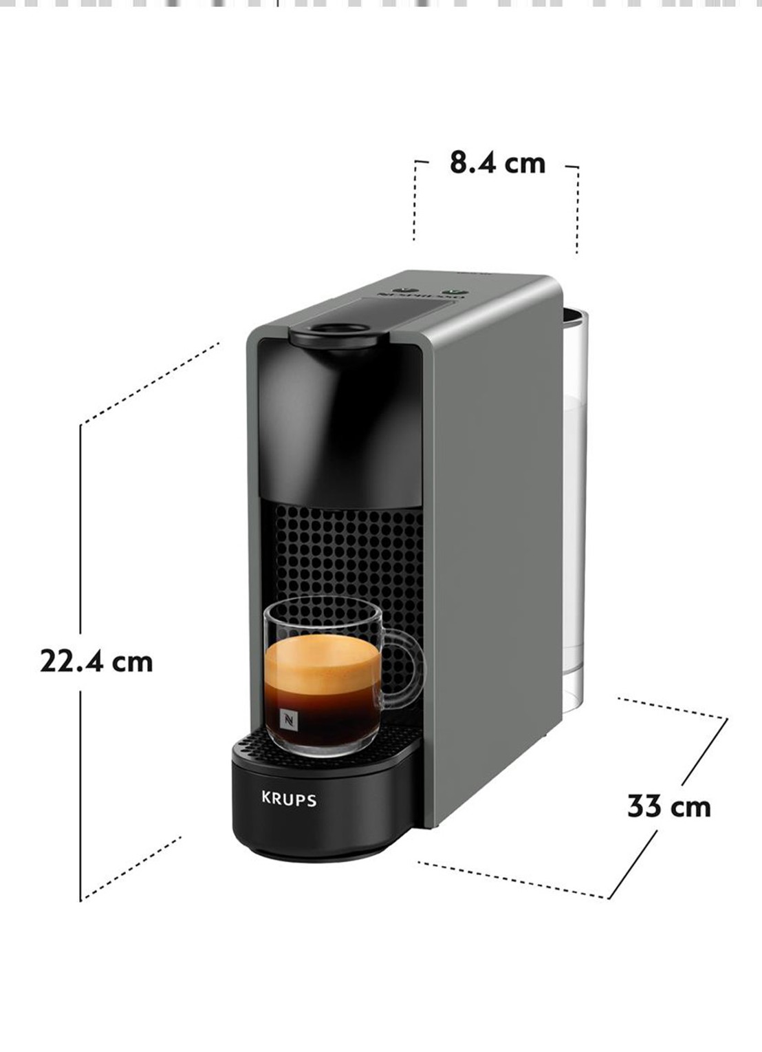 Krups Essenza Mini Nespresso machine XN110B - achterkant antraciet