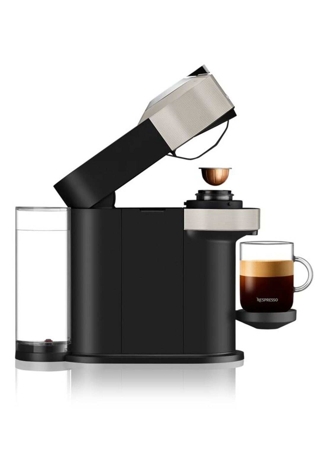Krups Vertuo Next Nespresso machine & Aeroccino melkopschuimer XN911B - detail 3 lichtgrijs