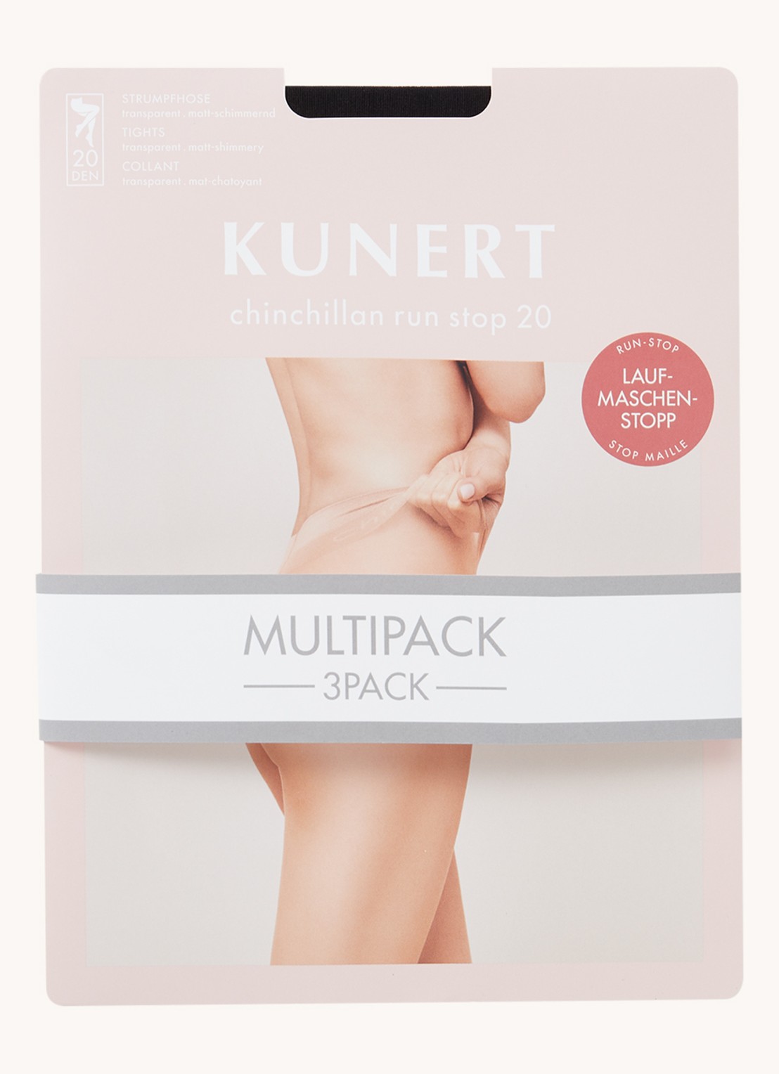 Kunert Chinchillan Run Stop panty in 20 dernier - voorkant zwart