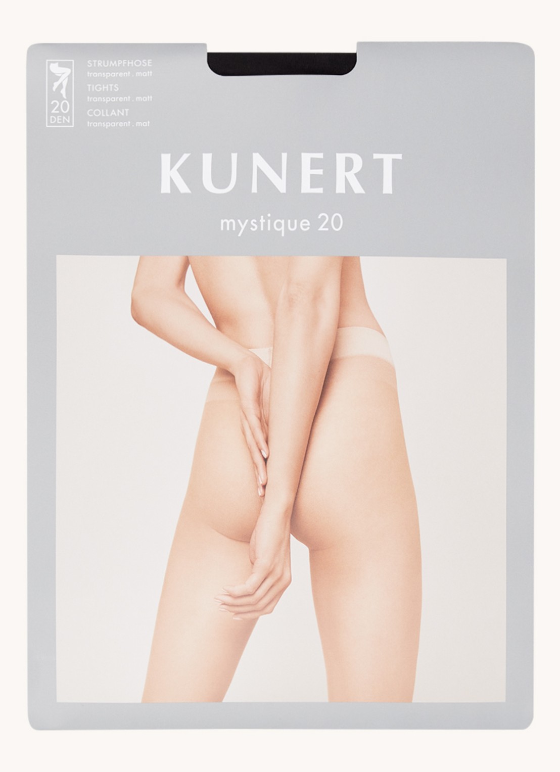 Kunert Mystique panty in 20 denier - voorkant zwart