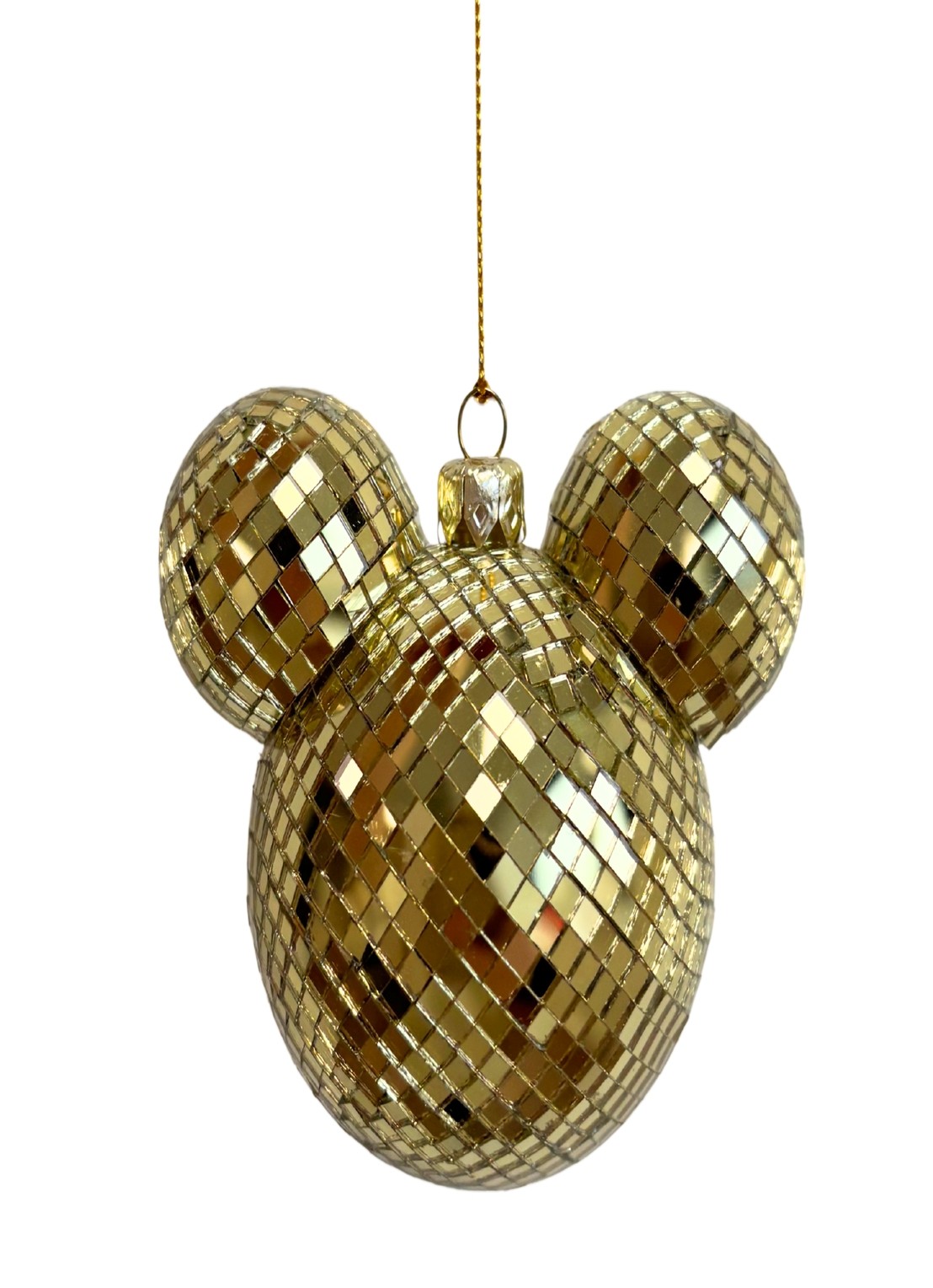 Kurt Adler Mickey Disco kersthanger 9 cm - voorkant goud