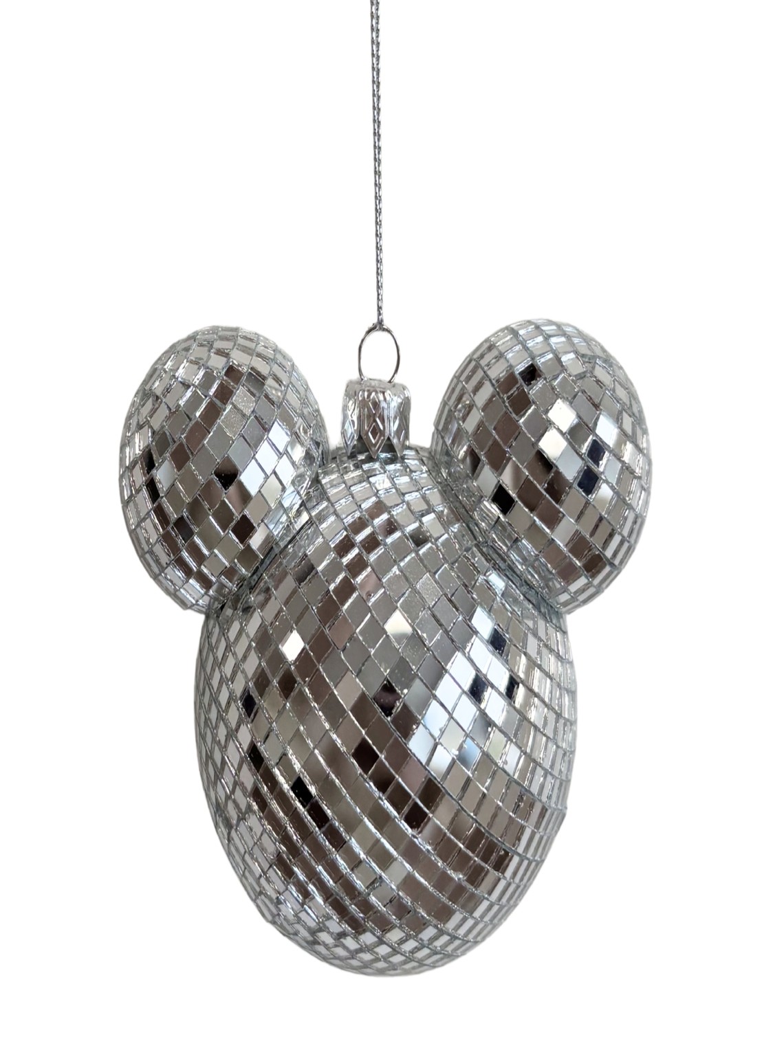 Kurt Adler Mickey Disco kersthanger 9 cm - voorkant zilver