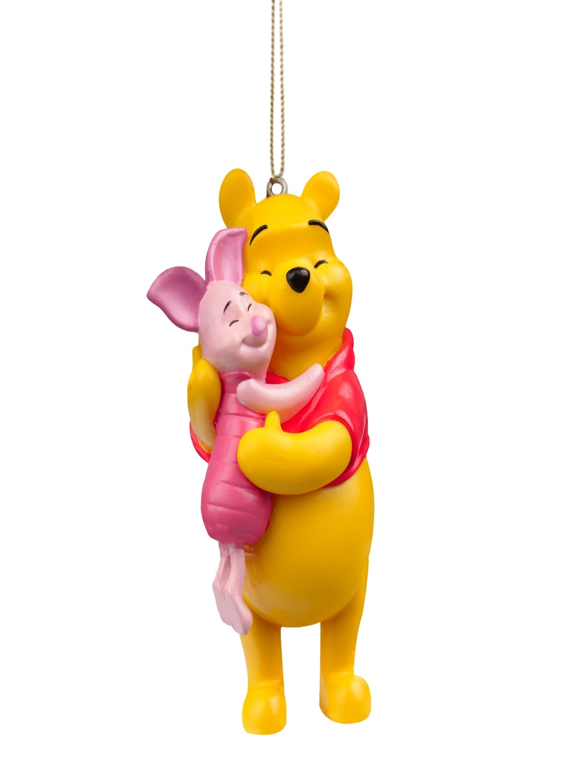 Kurt Adler Winnie de Pooh & Knorretje kersthanger 10 cm - voorkant geel