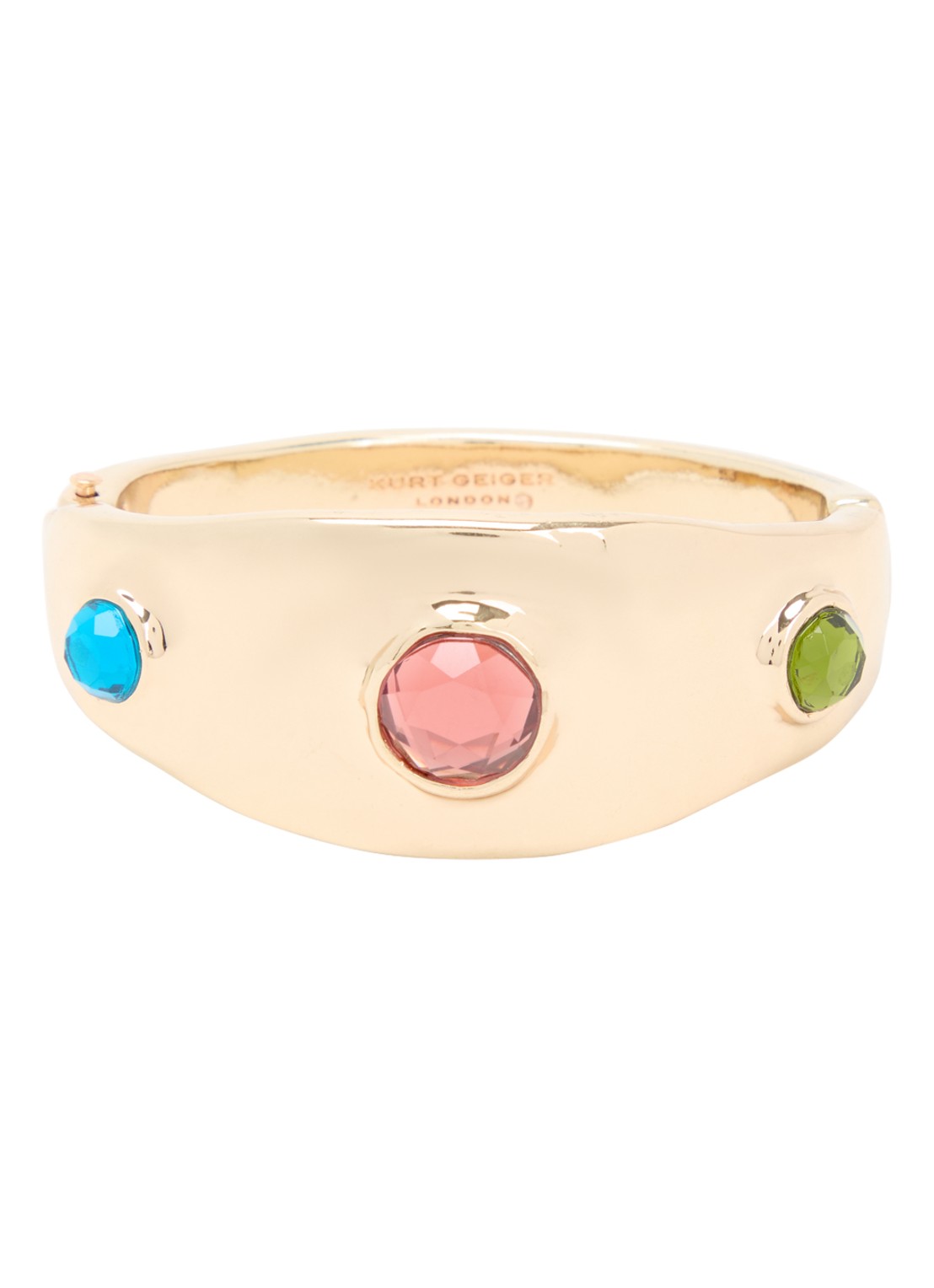 Kurt Geiger Bangle met kristal  - voorkant goud