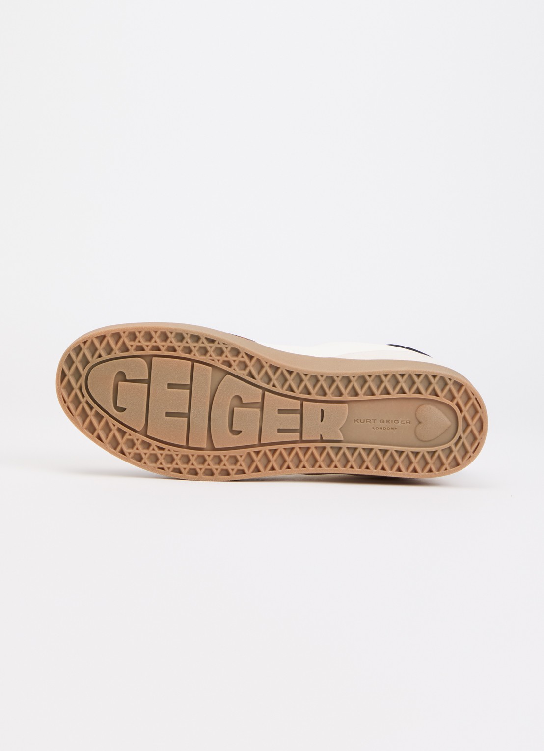 Kurt Geiger Barbican sneaker van leer met details van suède en ponyhair - detail 3 wit