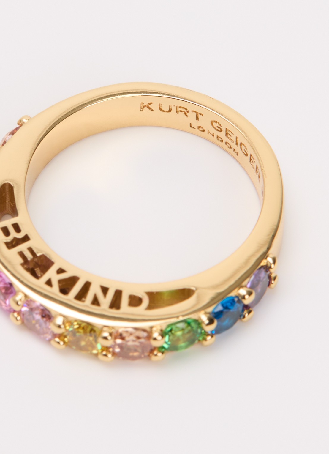 Kurt Geiger Be Kind ring met kristal - detail 3 multicolor