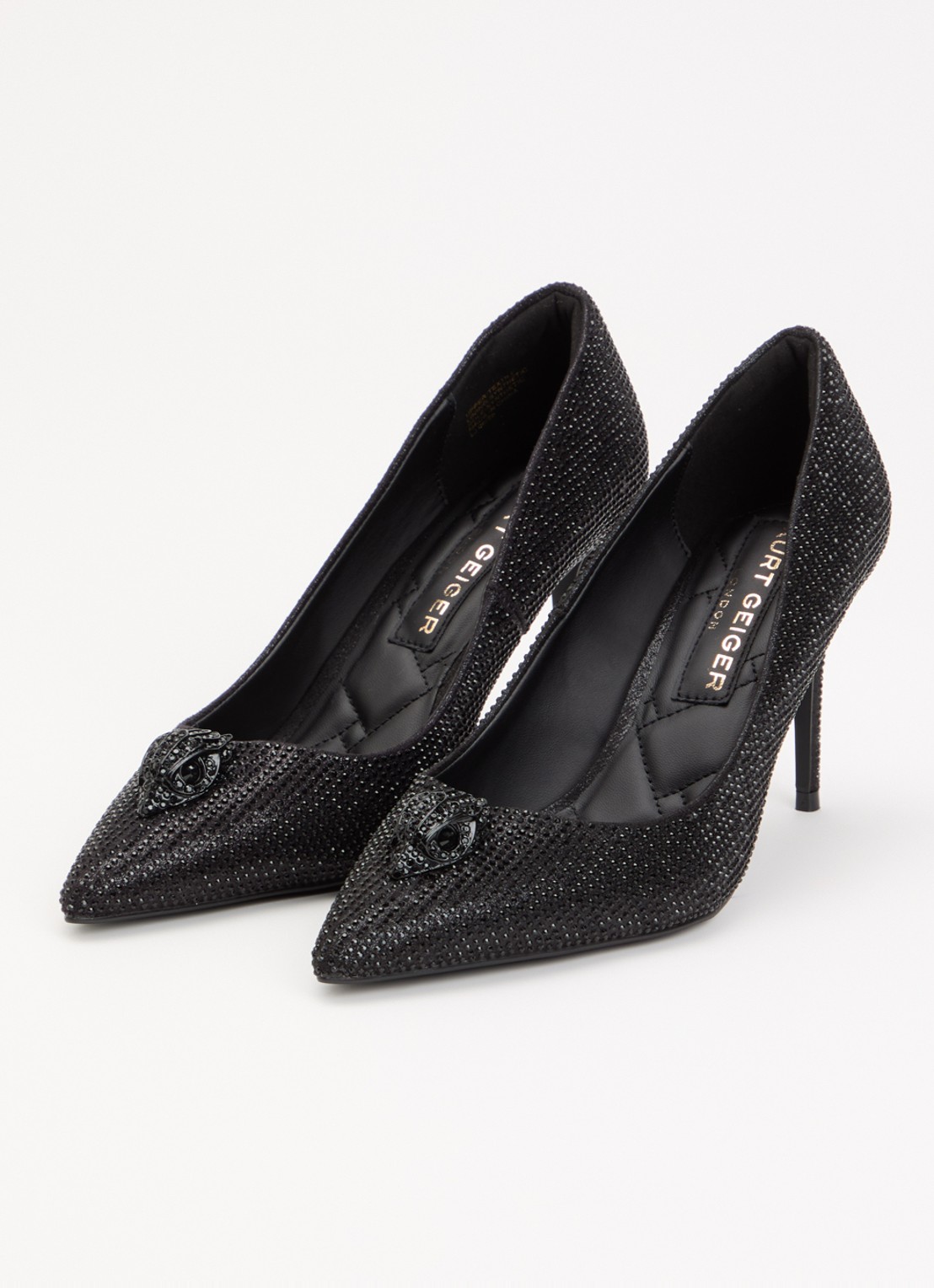 Kurt Geiger Belgravia Eagle Court pump met strass - detail zwart