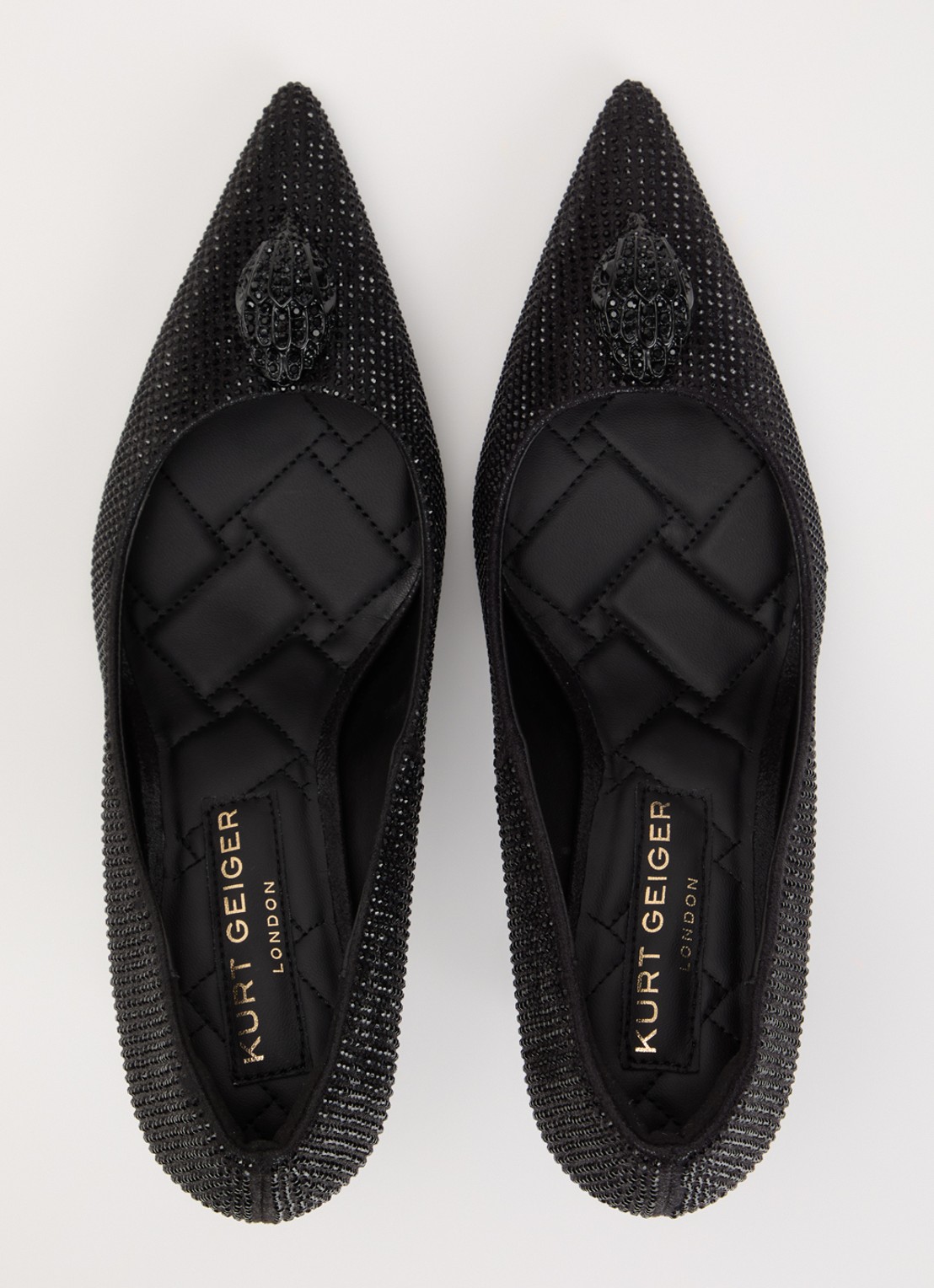 Kurt Geiger Belgravia Eagle Court pump met strass - detail 2 zwart