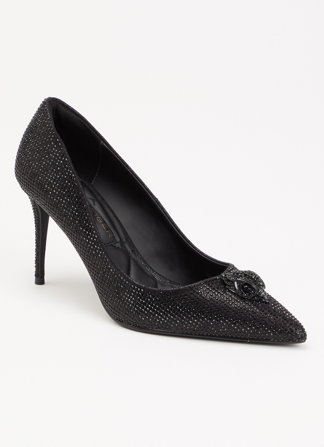 Kurt Geiger Belgravia Eagle Court pump met strass - voorkant 4 zwart