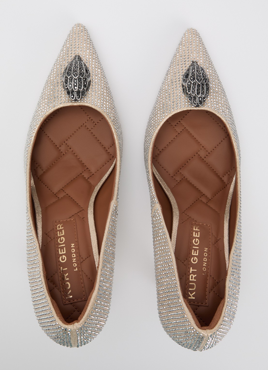Kurt Geiger Belgravia pump met strass - detail 3 goud